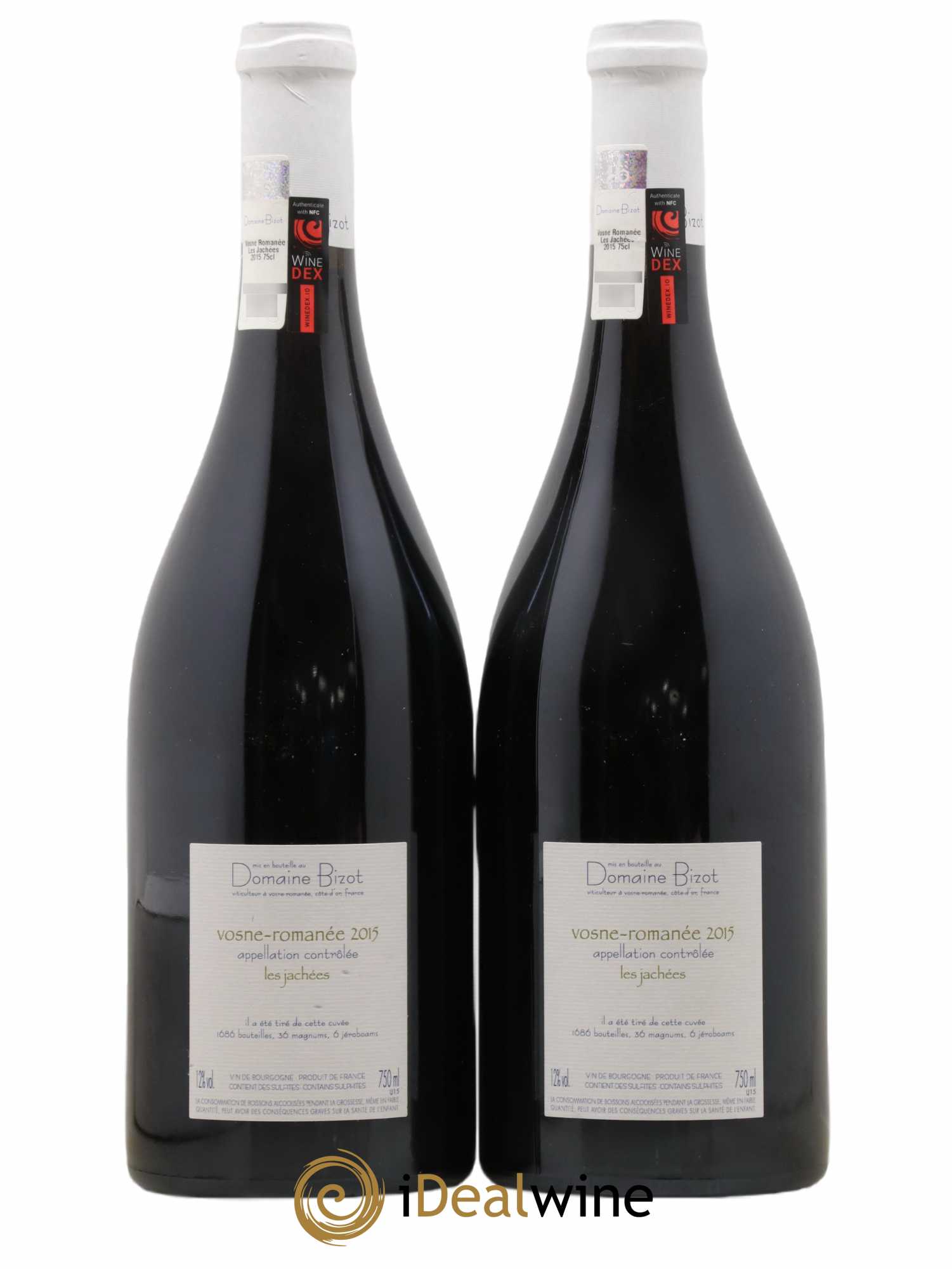 Vosne-Romanée Les Jachées Bizot (Domaine) 2015 - Lot de 2 bouteilles - 1