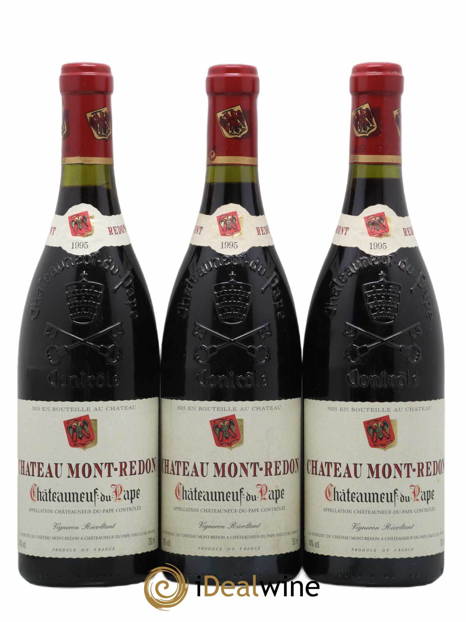 Châteauneuf-du-Pape Château Mont-Redon Famille Abeille-Fabre 1995 - Lot de 3 bouteilles - 0