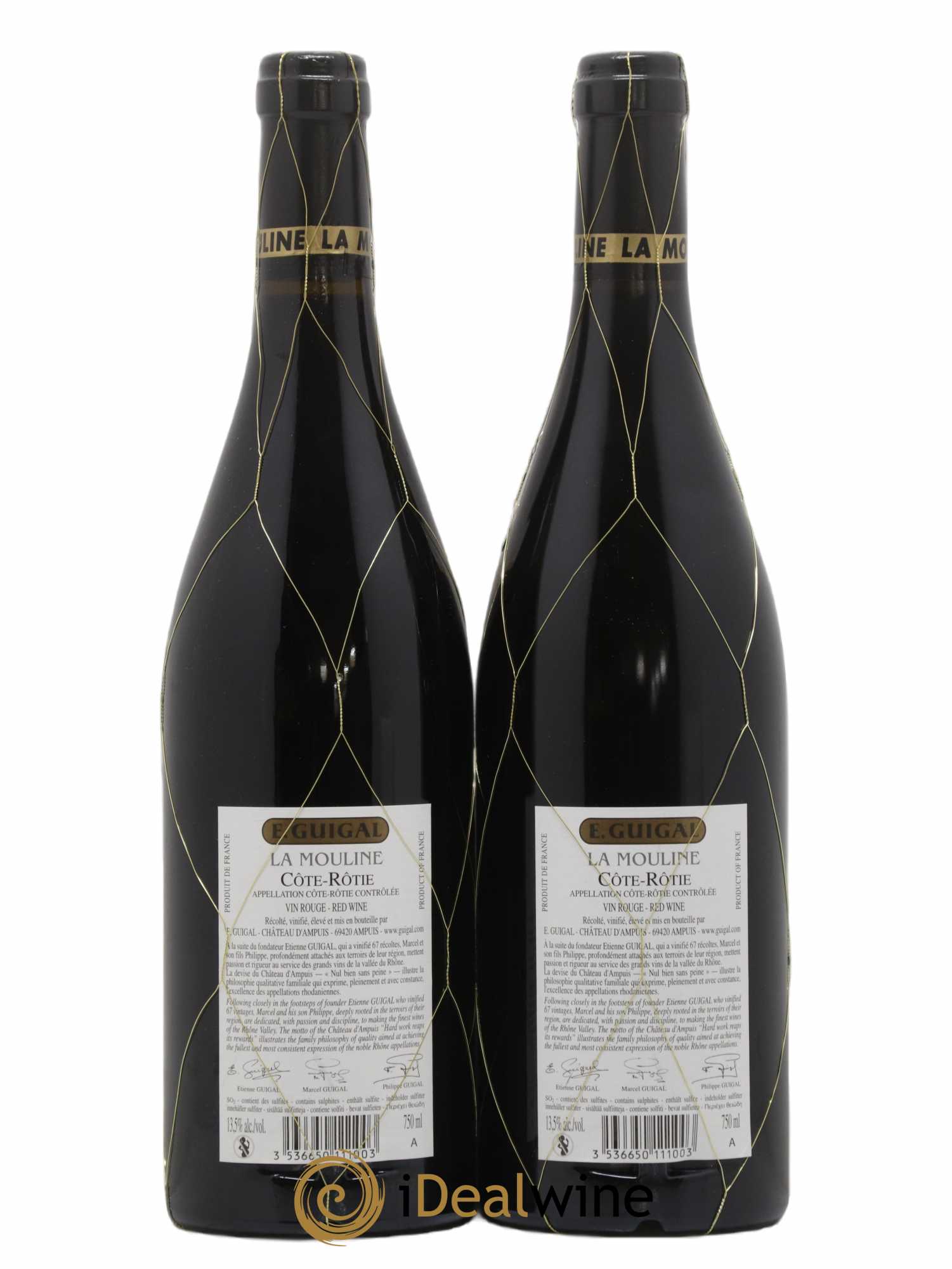 Côte-Rôtie La Mouline Guigal 2013 - Lot of 2 bottles - 1