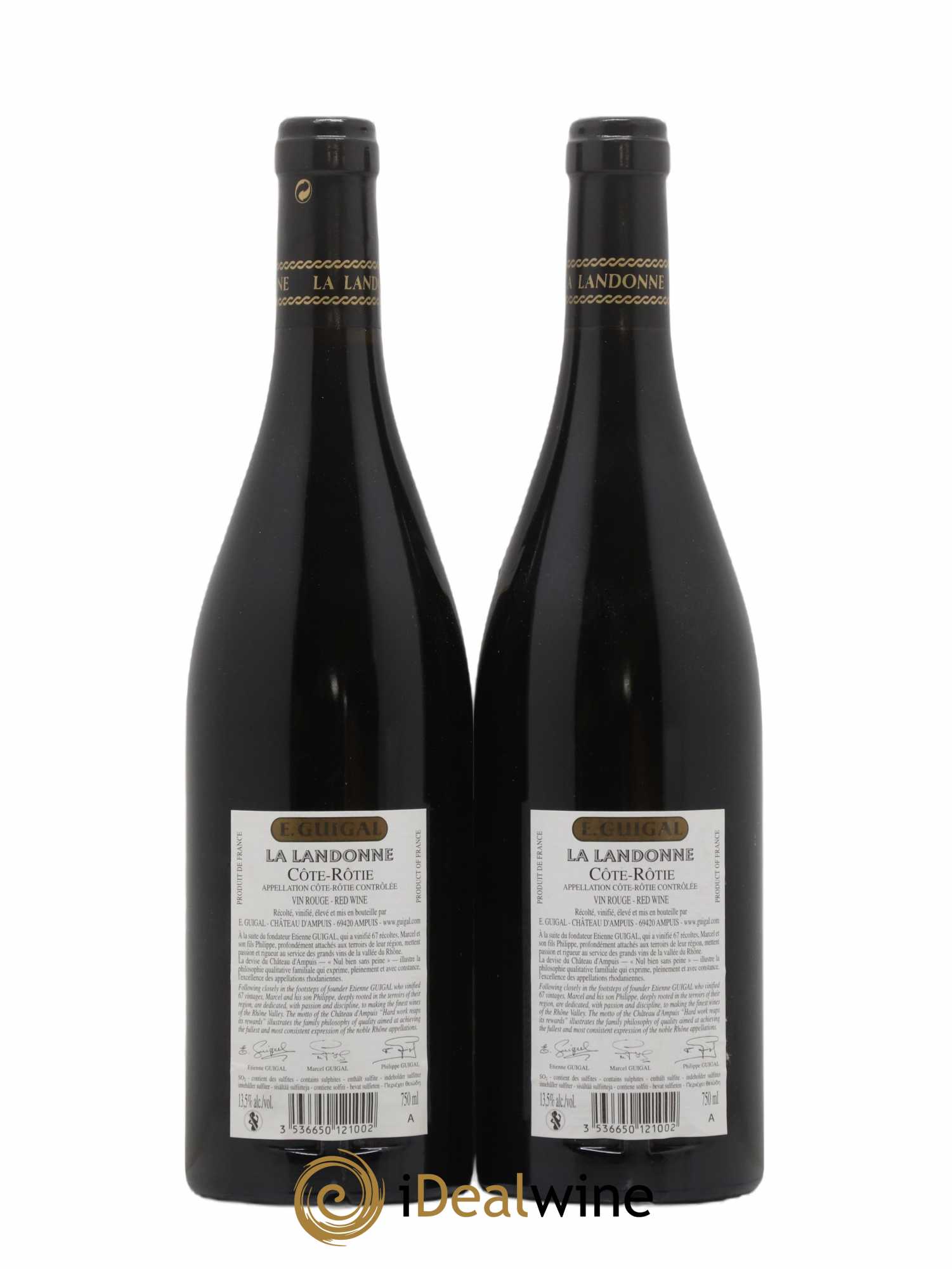 Côte-Rôtie La Landonne Guigal 2013 - Lot of 2 bottles - 1