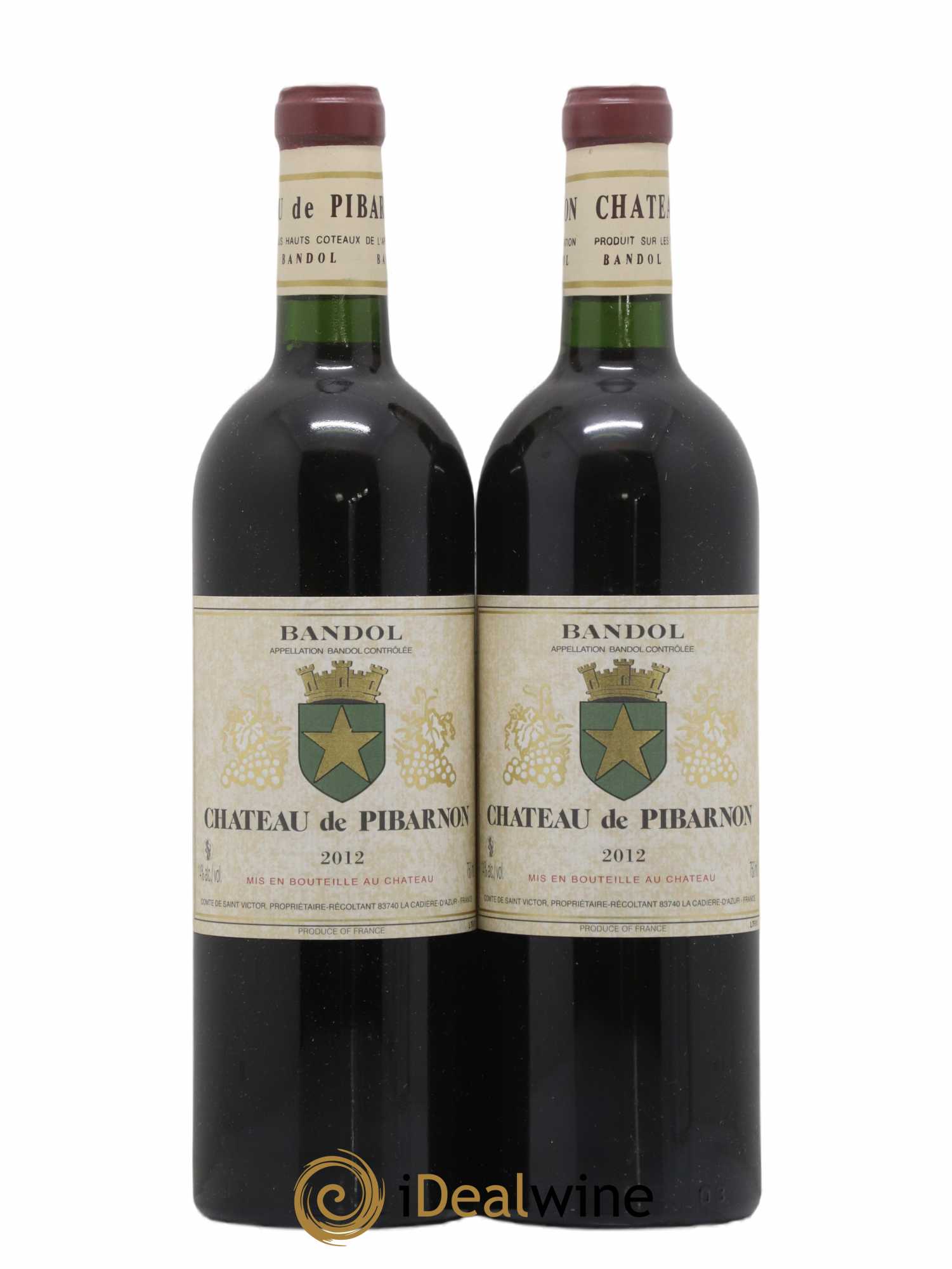 Bandol Château de Pibarnon Comte de Saint-Victor 2012 - Lot de 2 bouteilles - 0