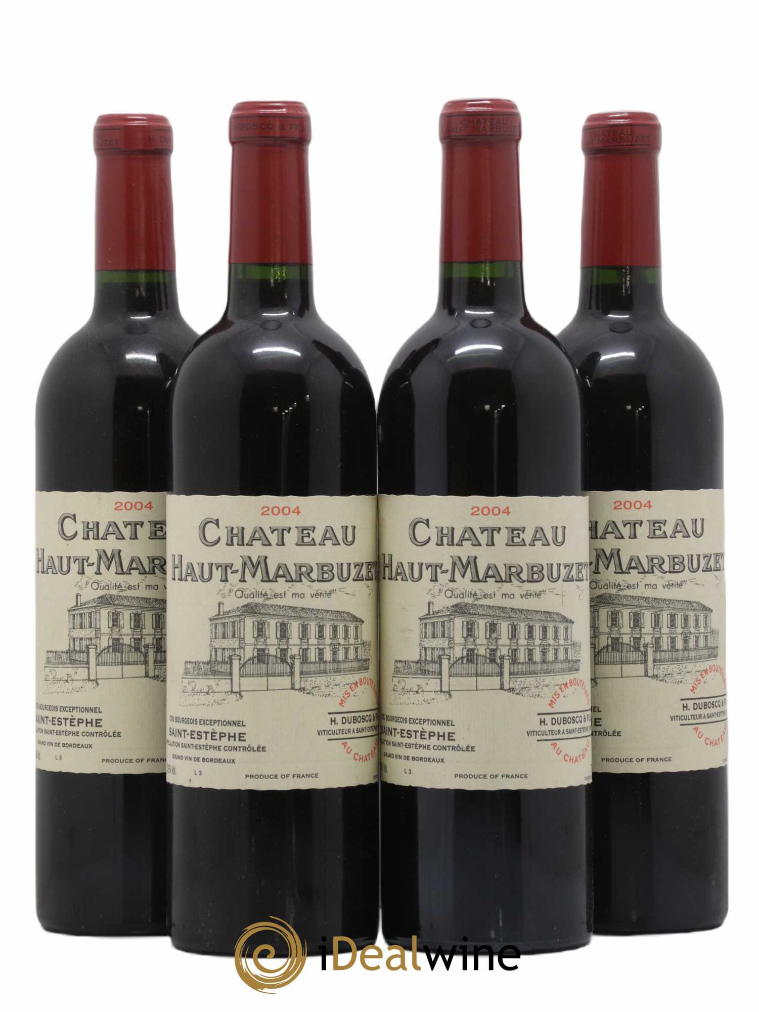 Château Haut Marbuzet 2004 - Lot of 4 bottles - 0