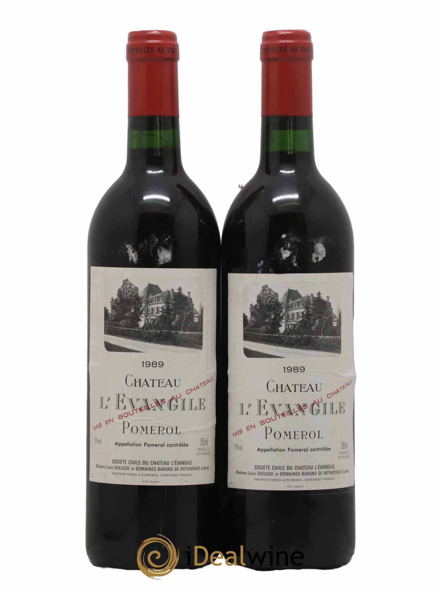 Château l' Évangile 1989 - Lot de 2 bouteilles - 0