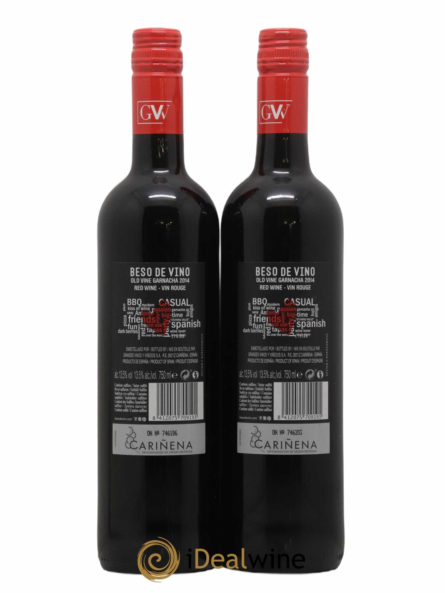 Espagne Beso de Vino Old Vine Garnacha 2014 - Lotto di 2 bottiglie - 1