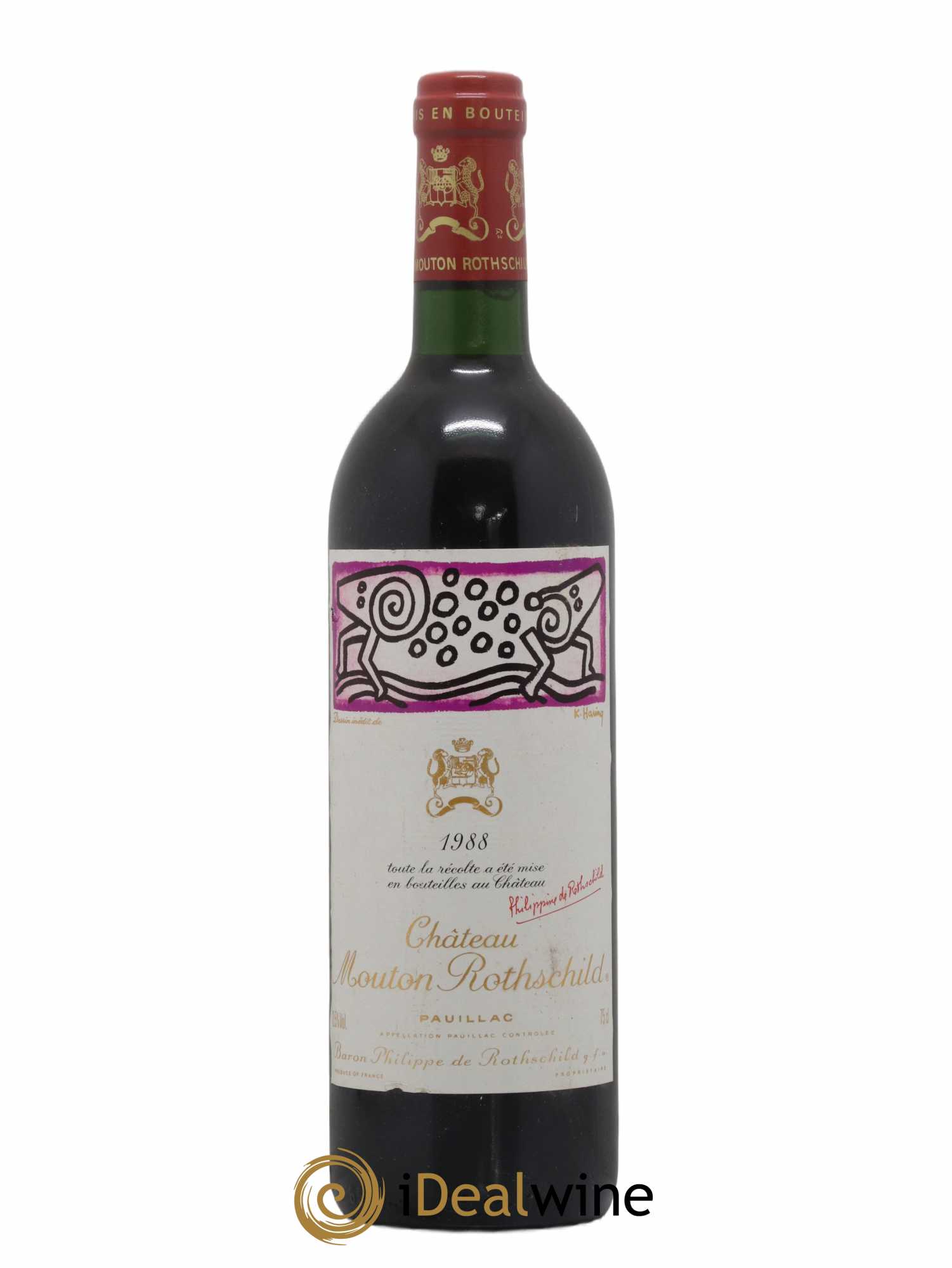 Château Mouton Rothschild 1er Grand Cru Classé 1988 - Lot de 1 bouteille - 0