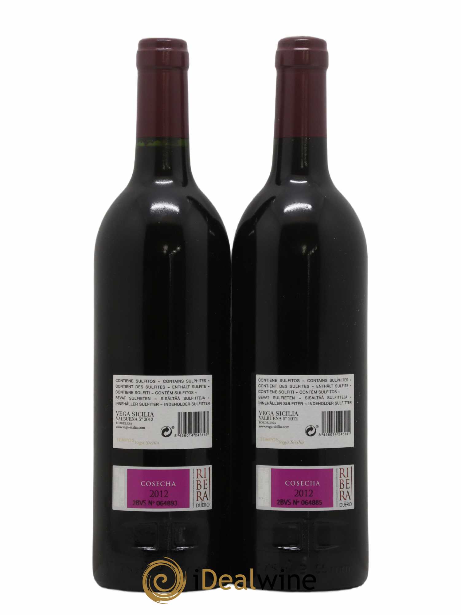Ribera Del Duero DO Vega Sicilia Valbuena 5 ano Famille Alvarez 2012 - Lot de 2 bouteilles - 1