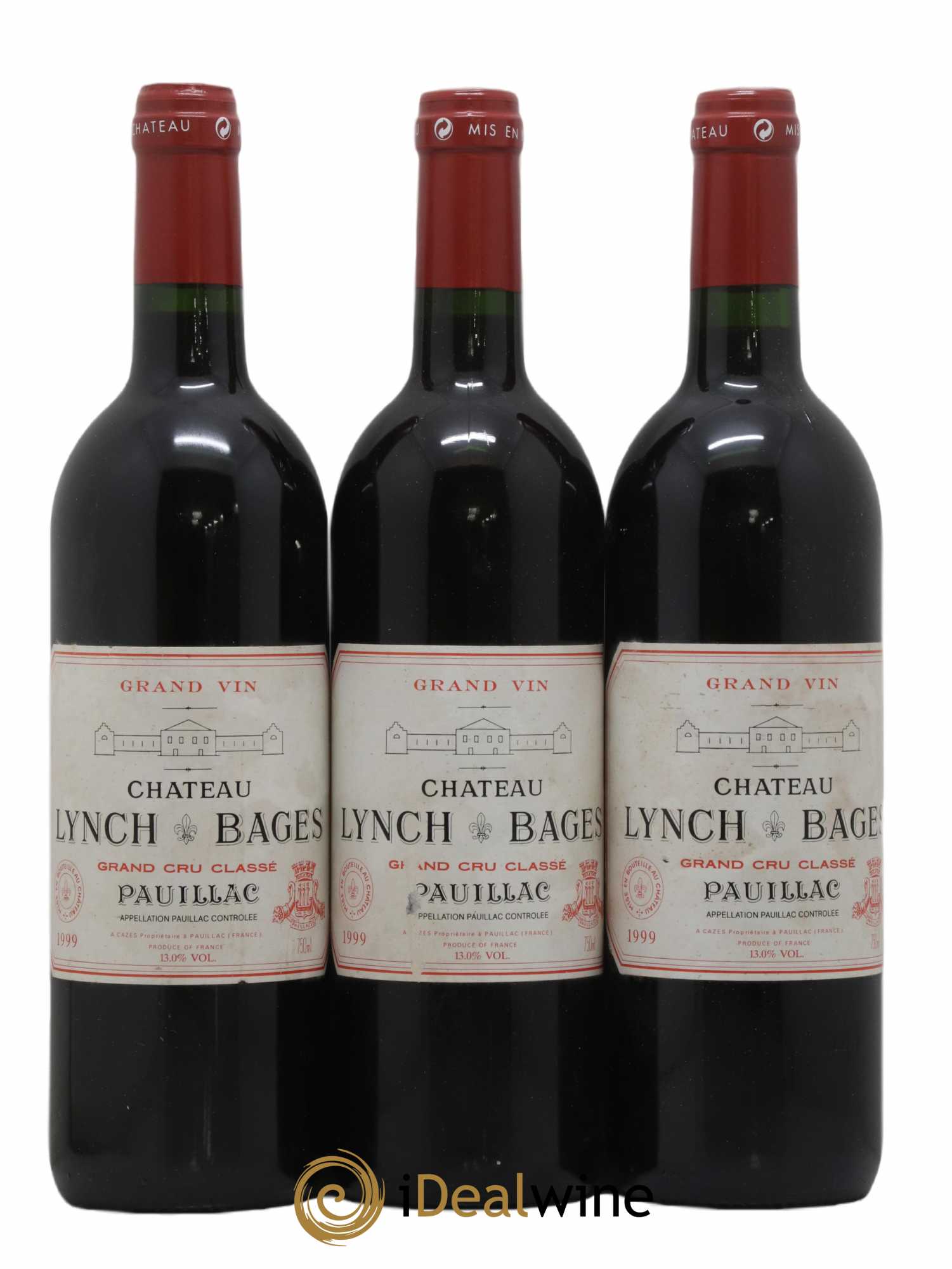 Château Lynch Bages 5ème Grand Cru Classé 1999 - Lot de 3 bouteilles - 0