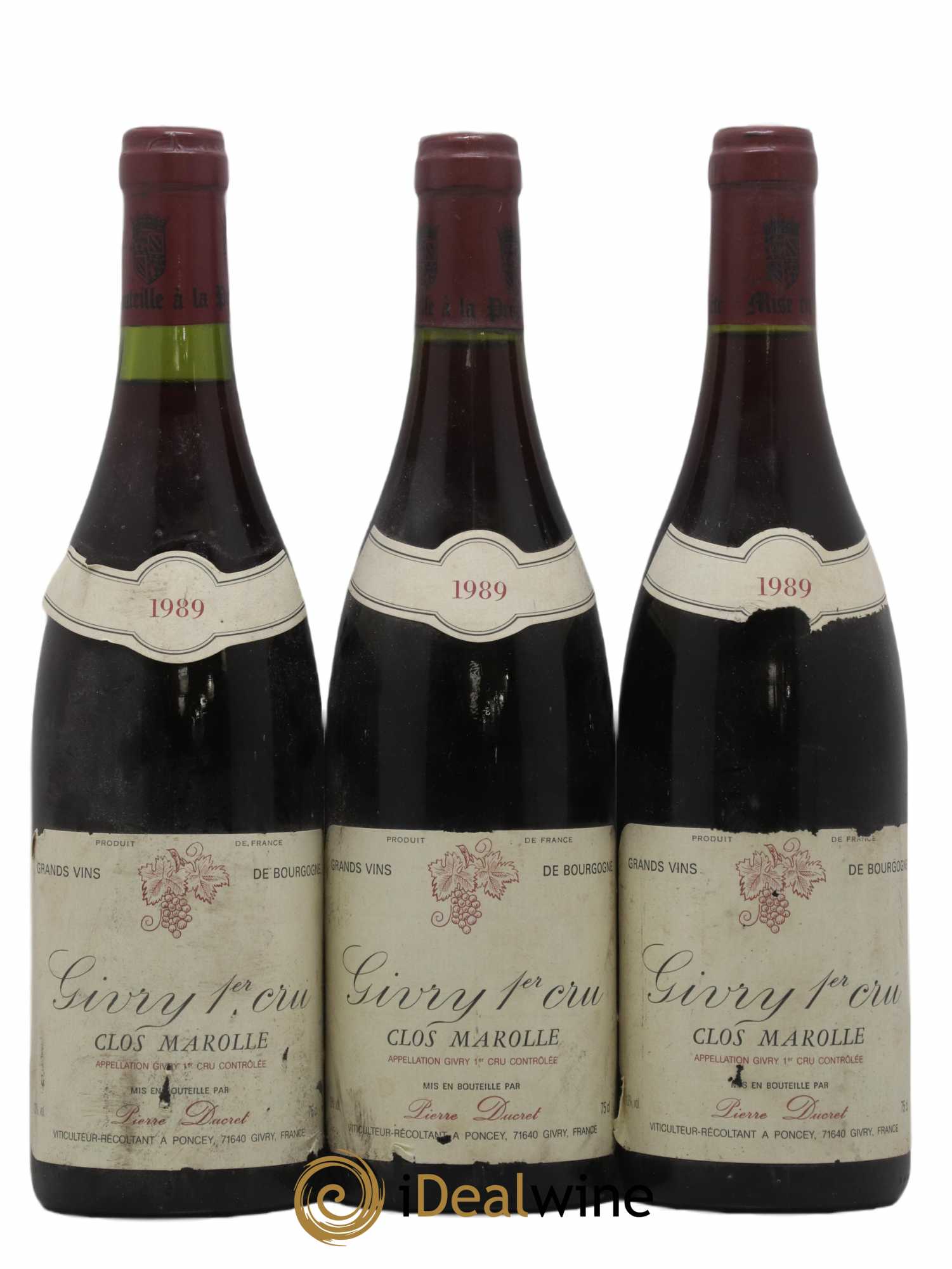 Givry 1er Cru 1989 - Posten von 3 Flaschen - 0