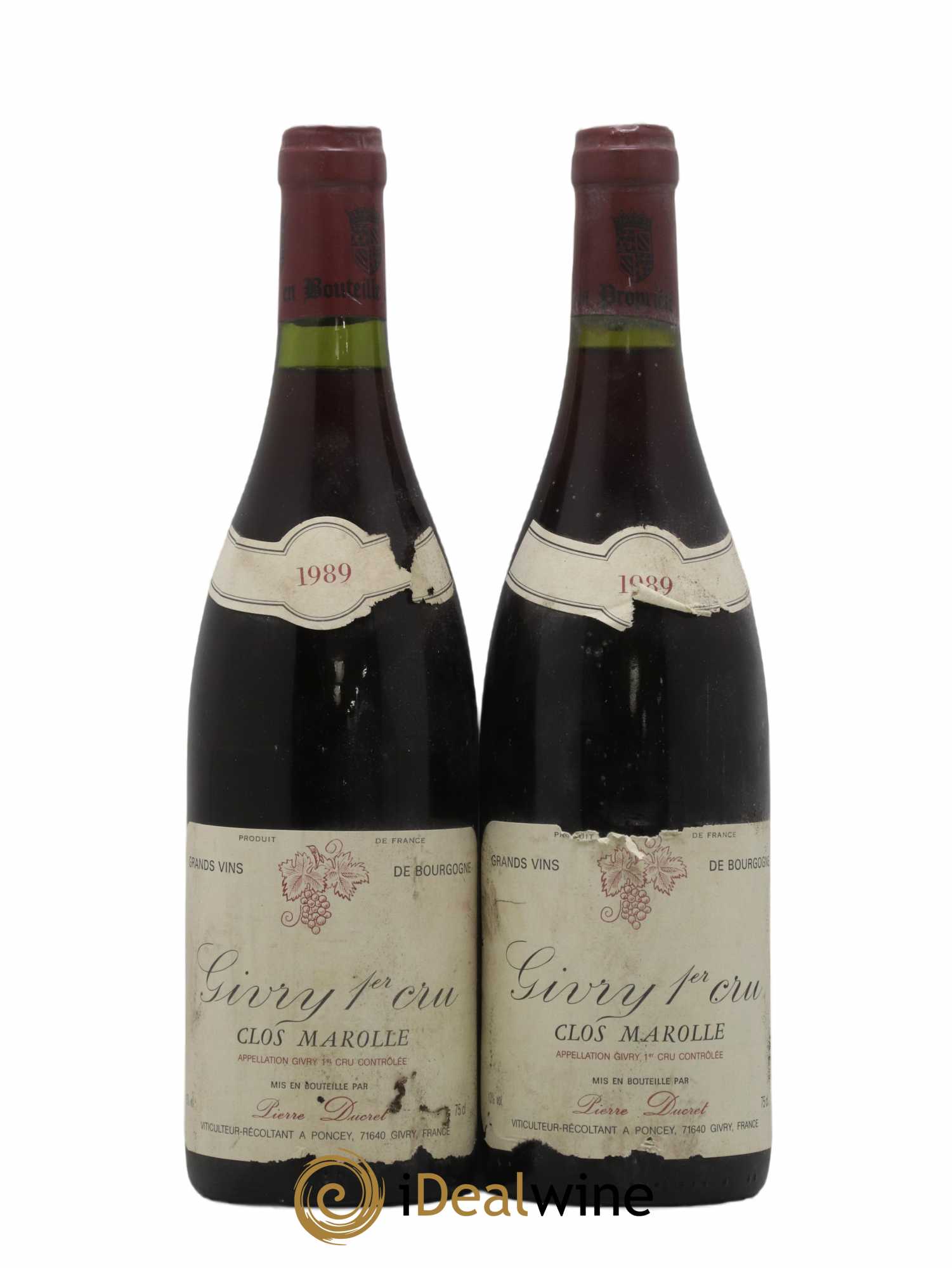 Givry 1er Cru 1989 - Posten von 2 Flaschen - 0