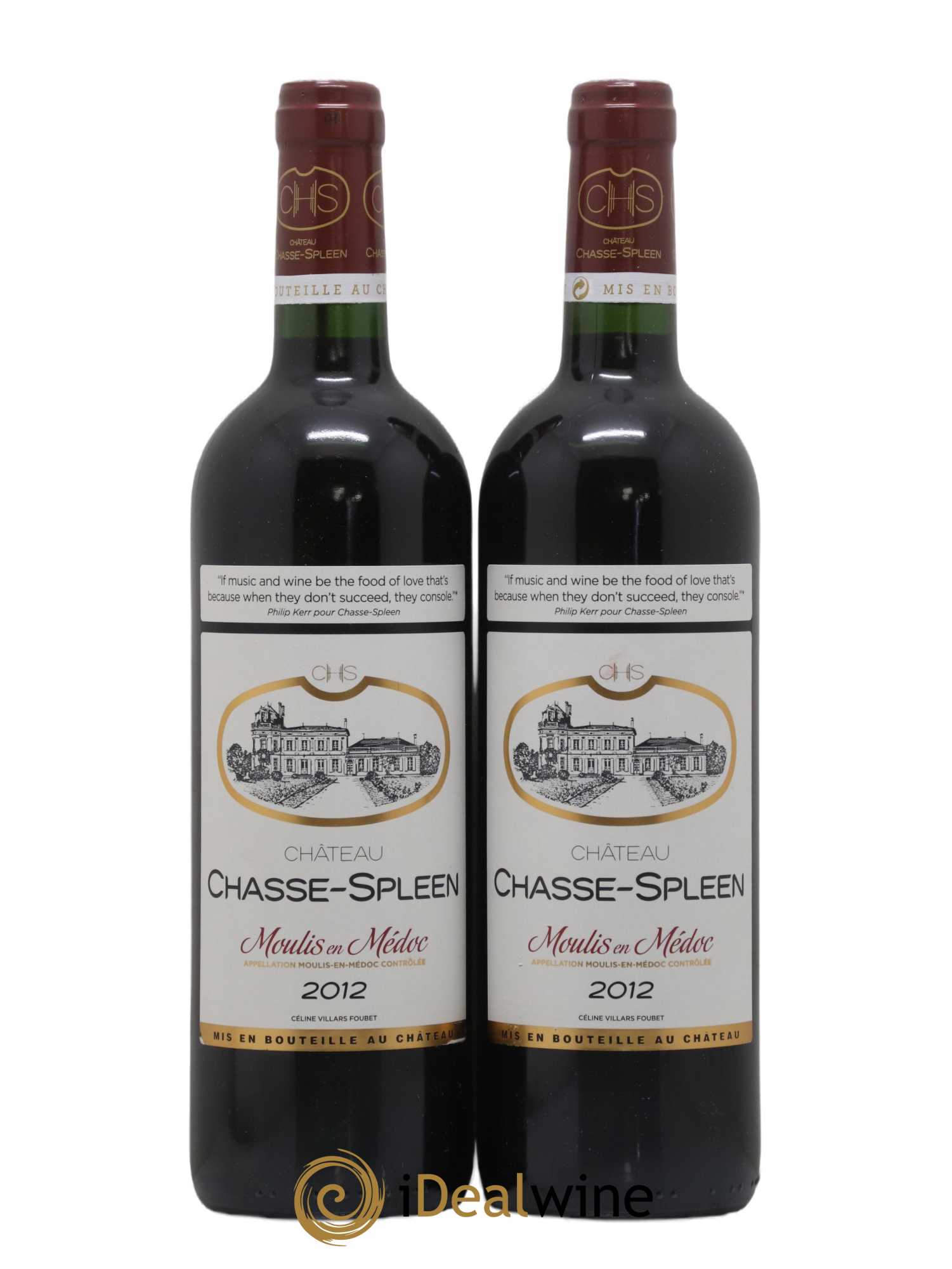 Château Chasse Spleen 2012 - Lot de 2 bouteilles - 0
