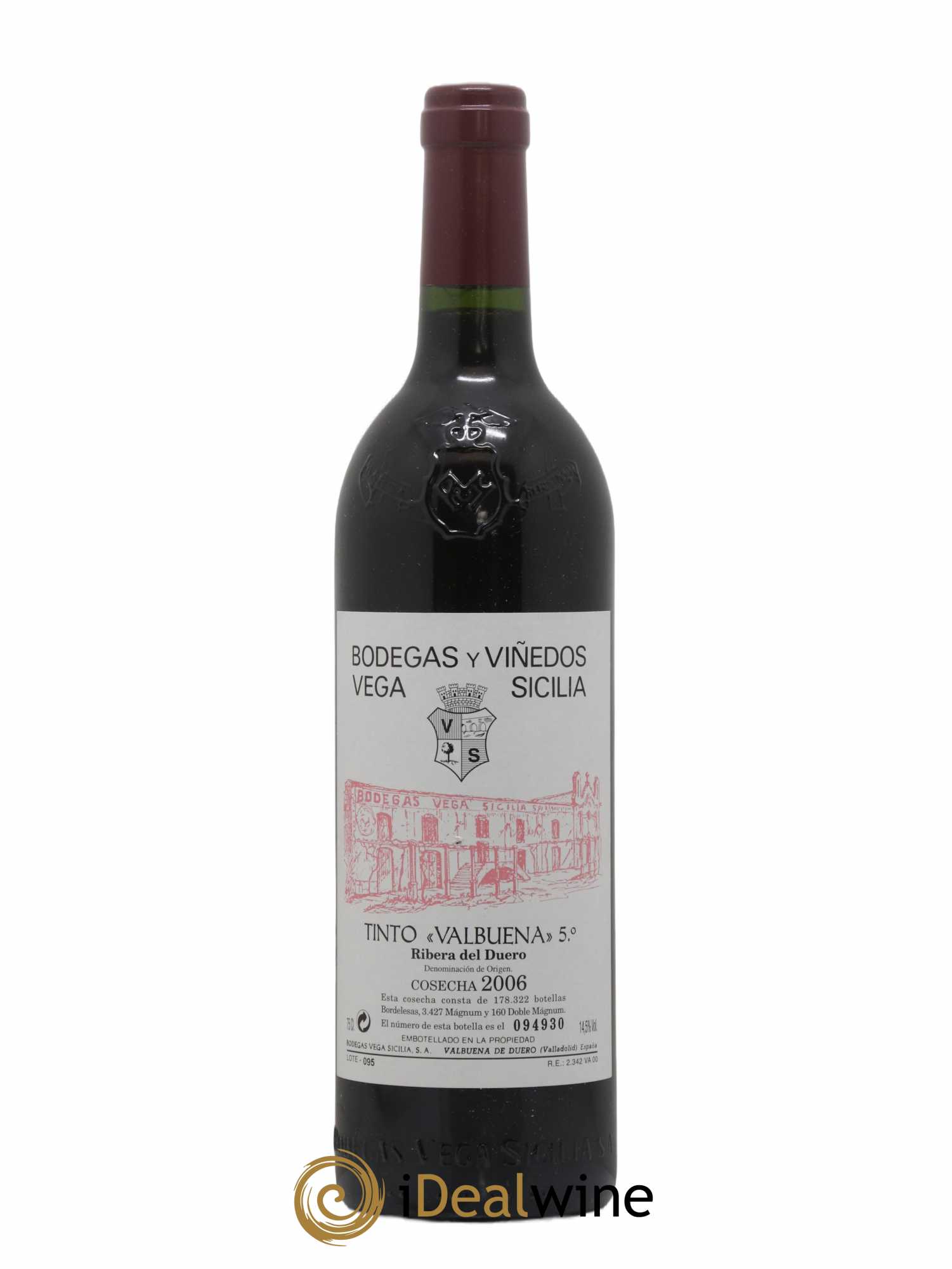 Ribera Del Duero DO Vega Sicilia Valbuena 5 ano Famille Alvarez 2006 - Lot de 1 bouteille - 0
