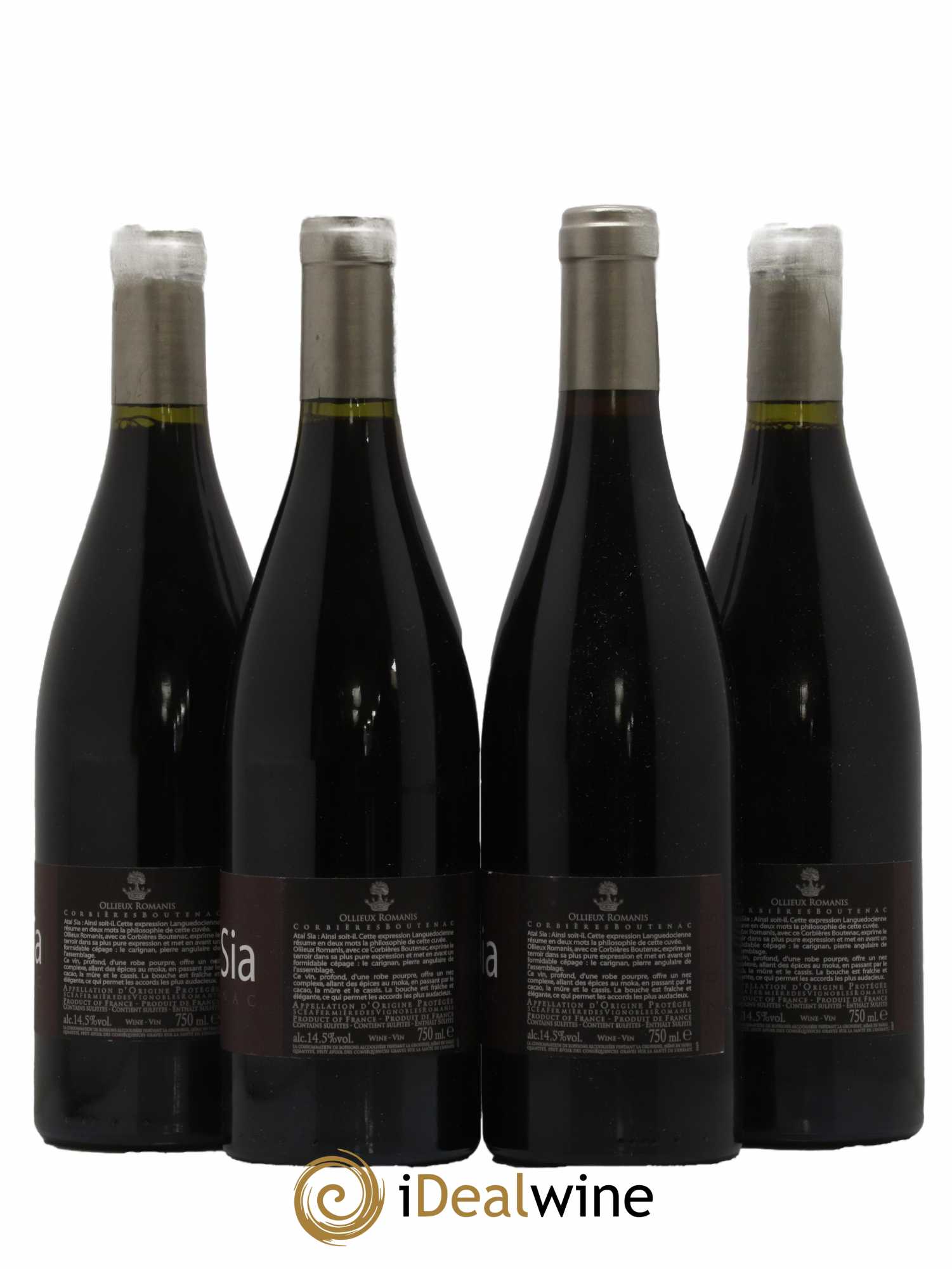 Corbières Boutenac Atal Sia Château Ollieux Romanis 2015 - Lot of 4 bottles - 1