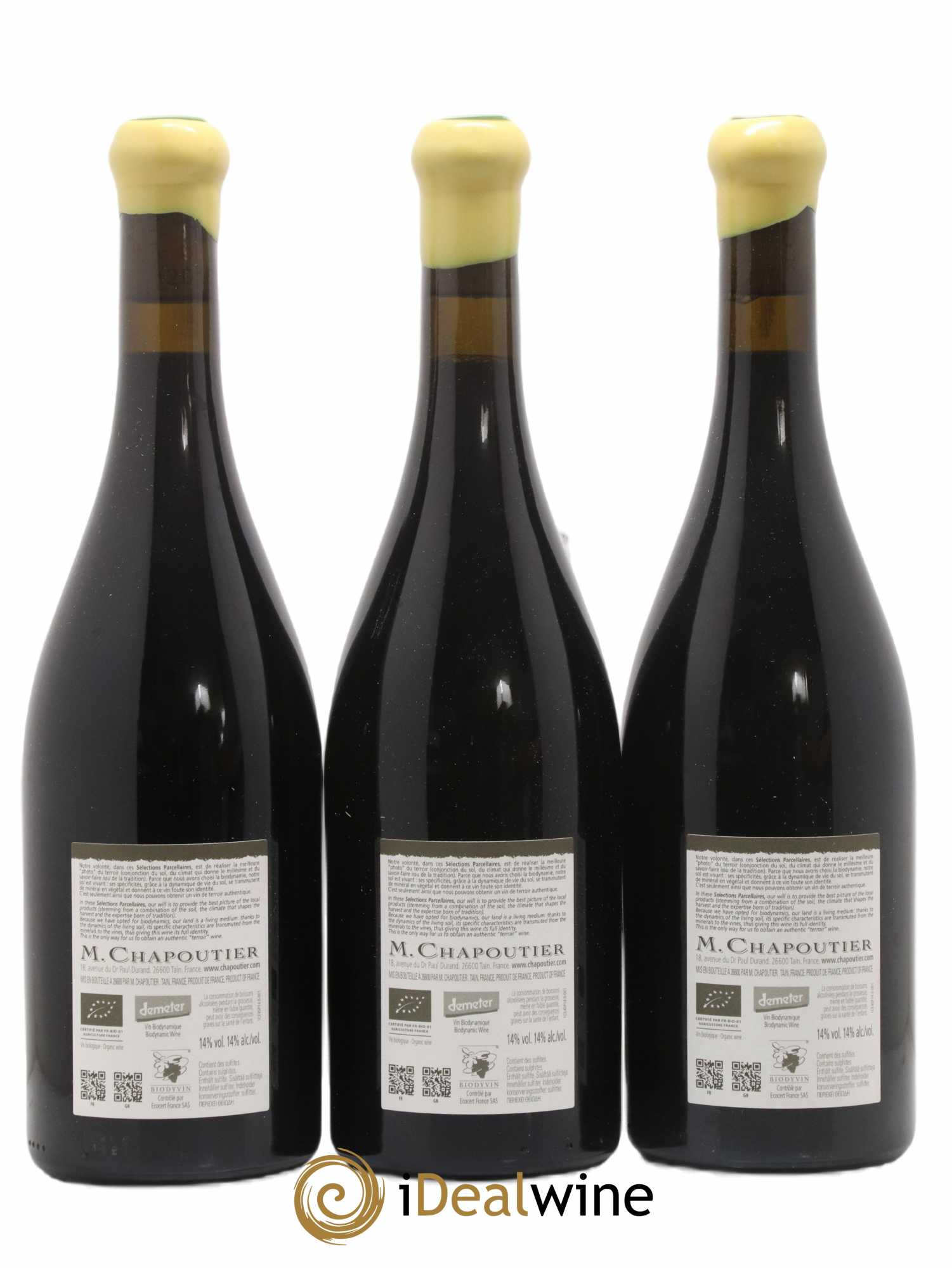 Hermitage Ermitage l'Ermite Chapoutier 2016 - Lot of 3 bottles - 1
