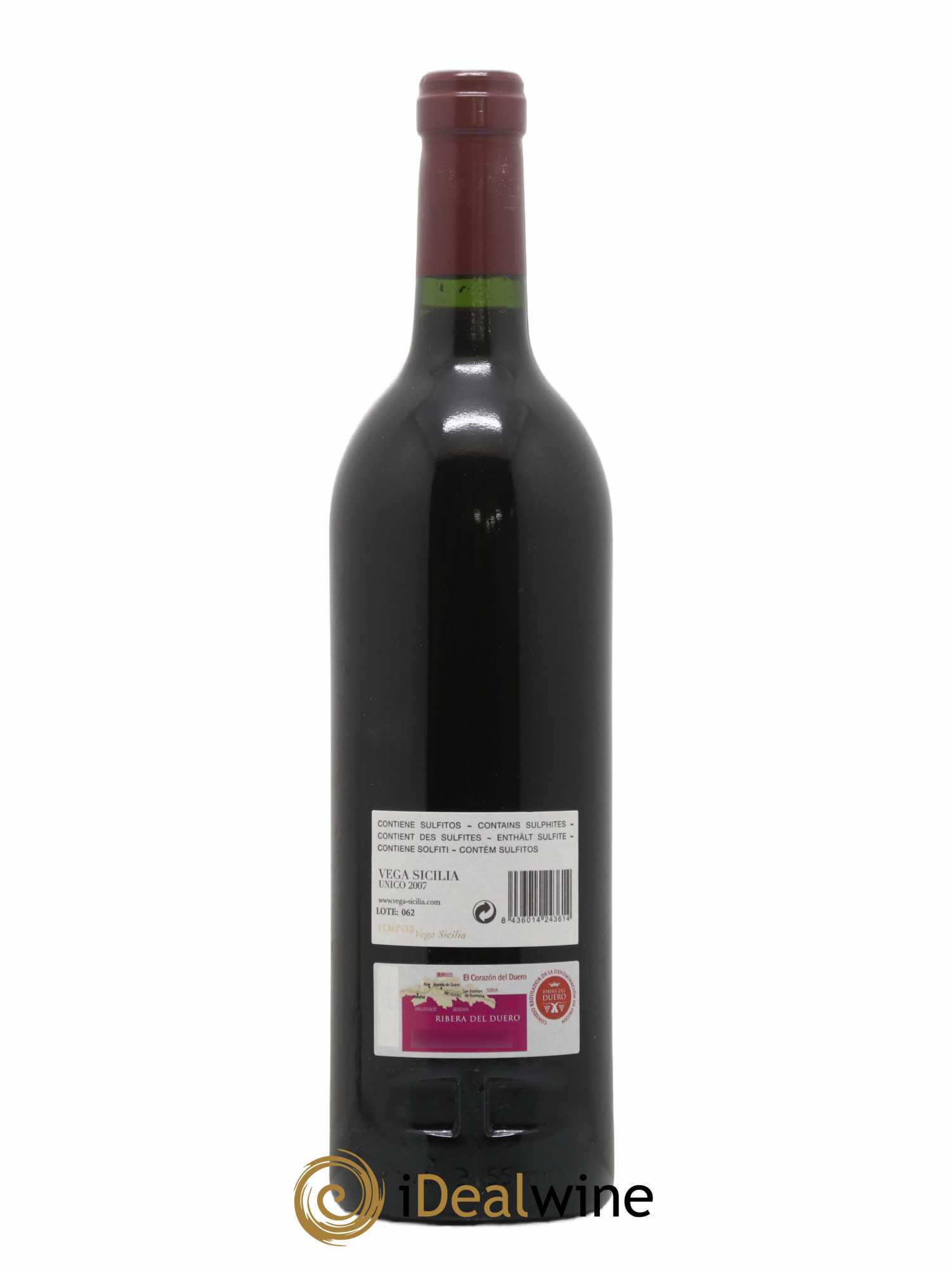Ribera Del Duero DO Vega Sicilia Unico Famille Alvarez 2007 - Lot de 1 bouteille - 1