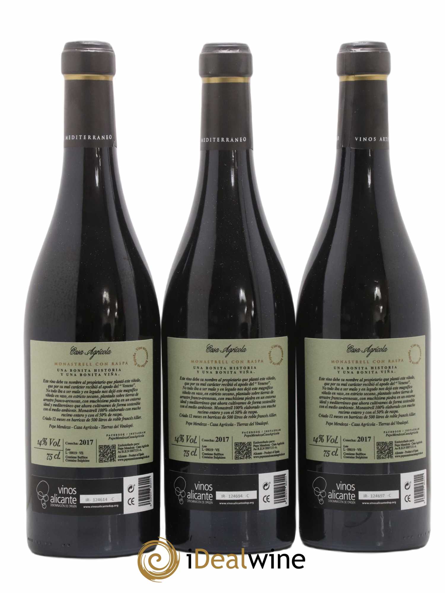 Espagne Alicante El Veneno Domaine Mendoza 2017 - Lot of 3 bottles - 1
