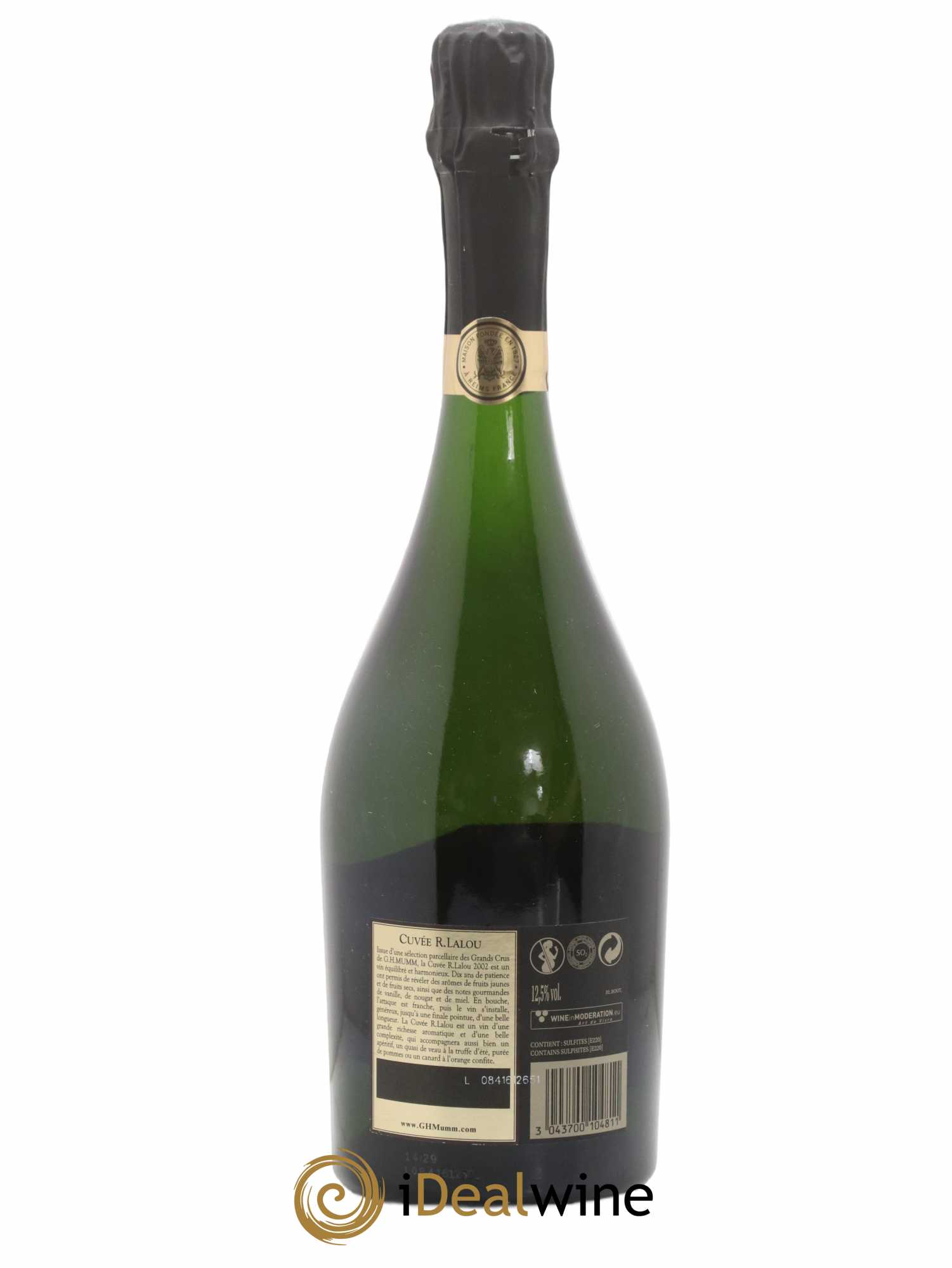René Lalou Mumm 2002 - Lot de 1 bouteille - 1