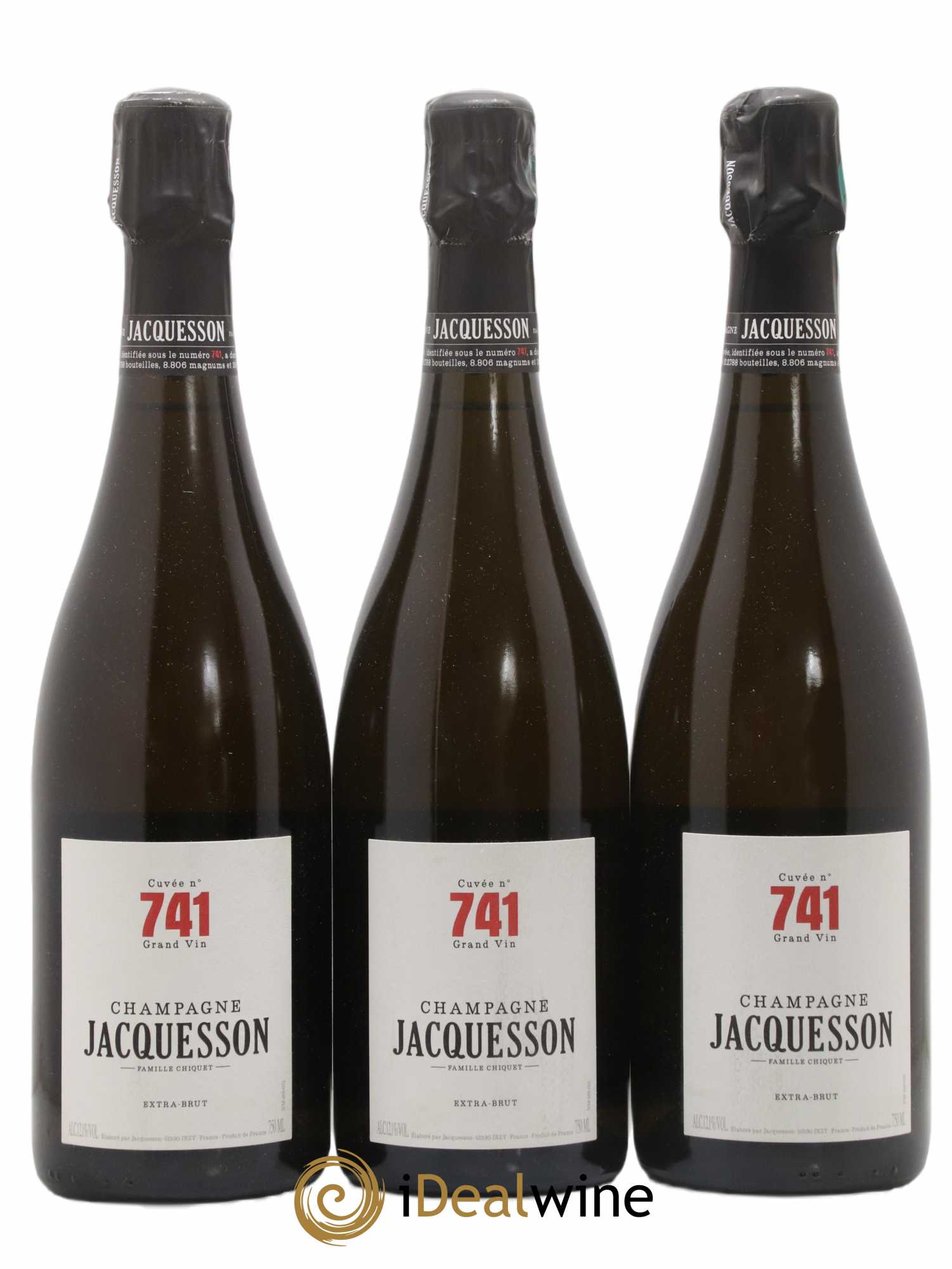 Cuvée 741 Extra-Brut Jacquesson - Lot de 3 bouteilles - 0