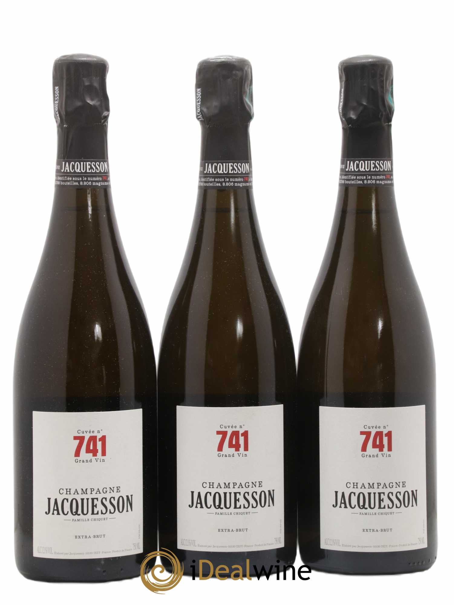 Cuvée 741 Extra-Brut Jacquesson - Lot de 3 bouteilles - 0