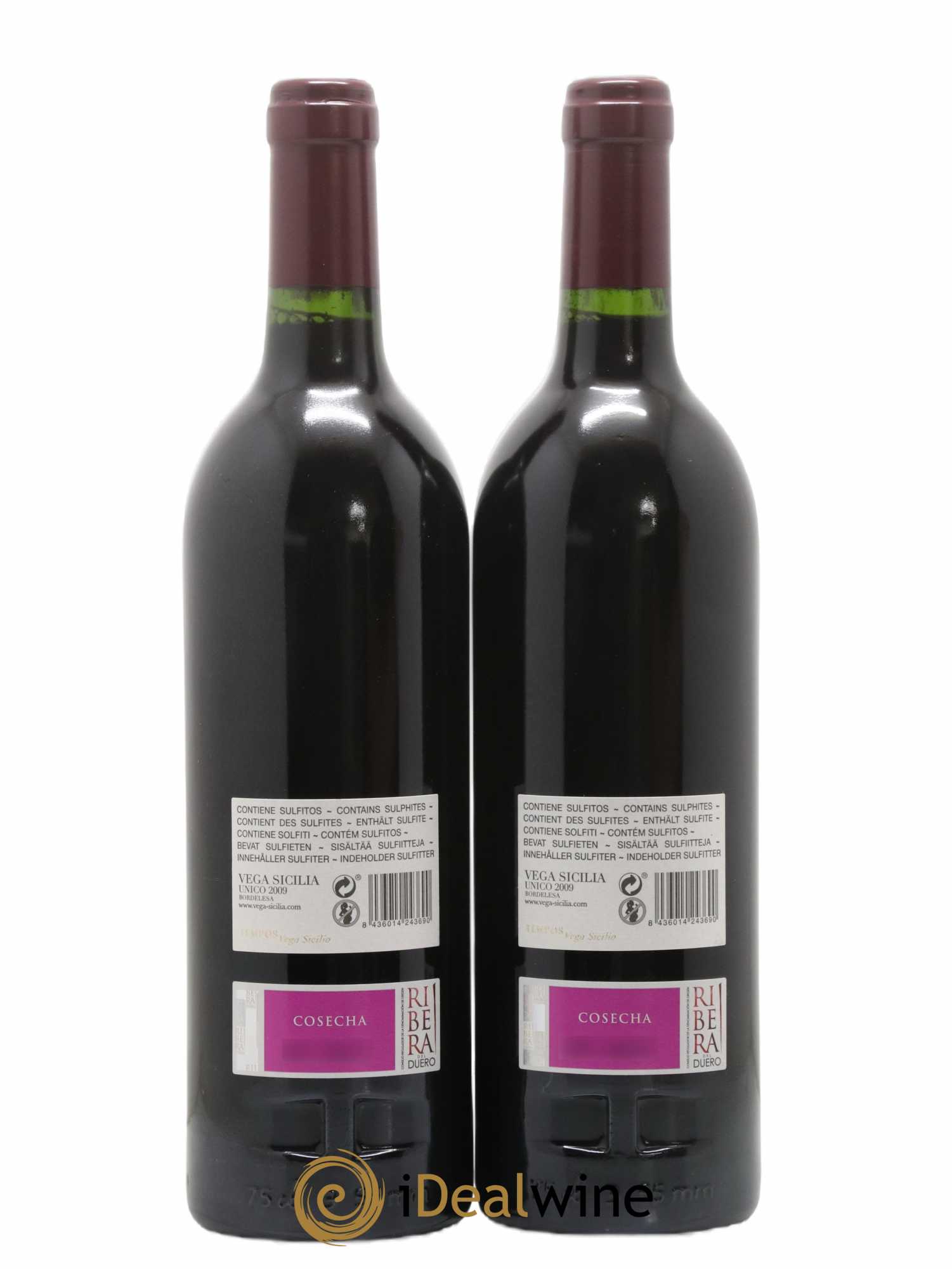 Ribera Del Duero DO Vega Sicilia Unico Famille Alvarez 2009 - Lot of 2 bottles - 1