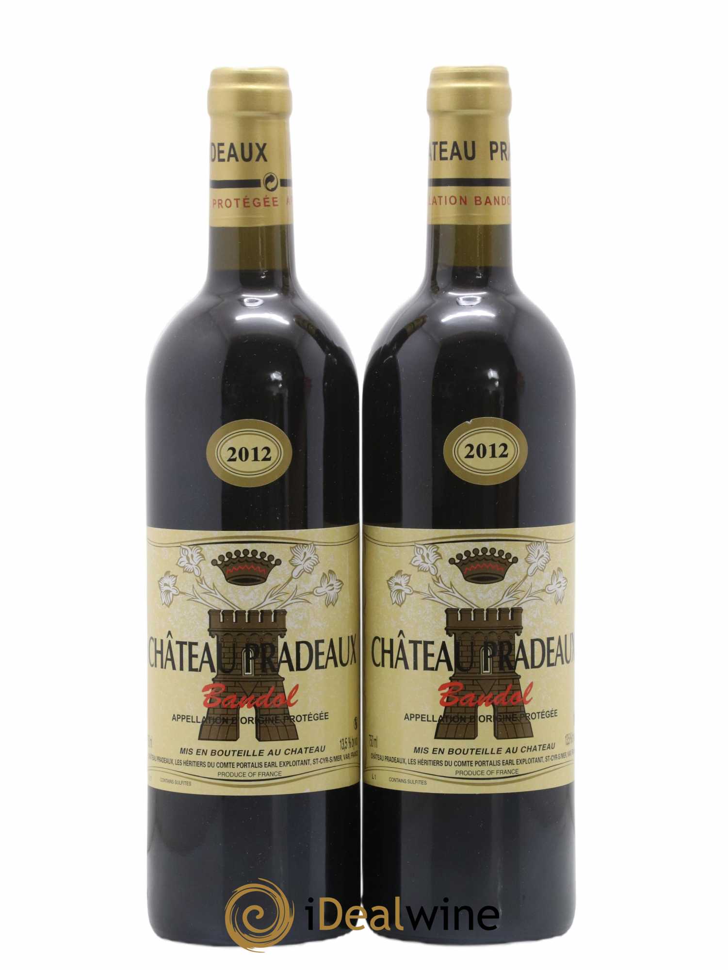 Bandol Château Pradeaux Famille Portalis 2012 - Lot de 2 bouteilles - 0