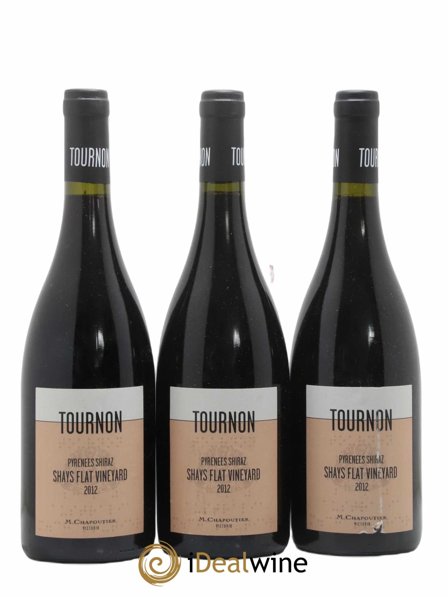Australie Tournon Shays Flat Vineyard Chapoutier 2012 - Lot of 3 bottles - 0