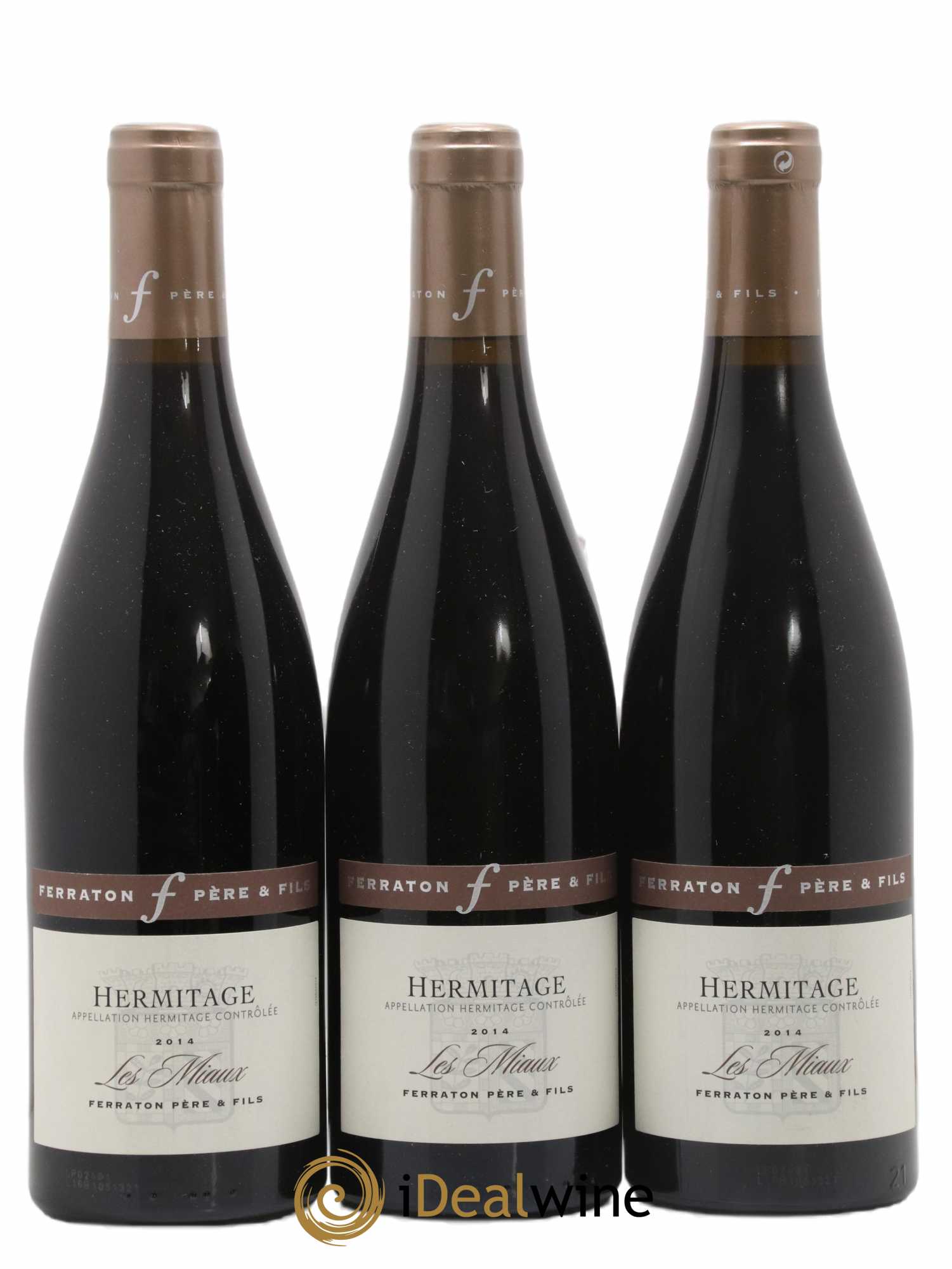 Hermitage Les Miaux Ferraton Père et Fils (Domaine) 2014 - Lot of 3 bottles - 0