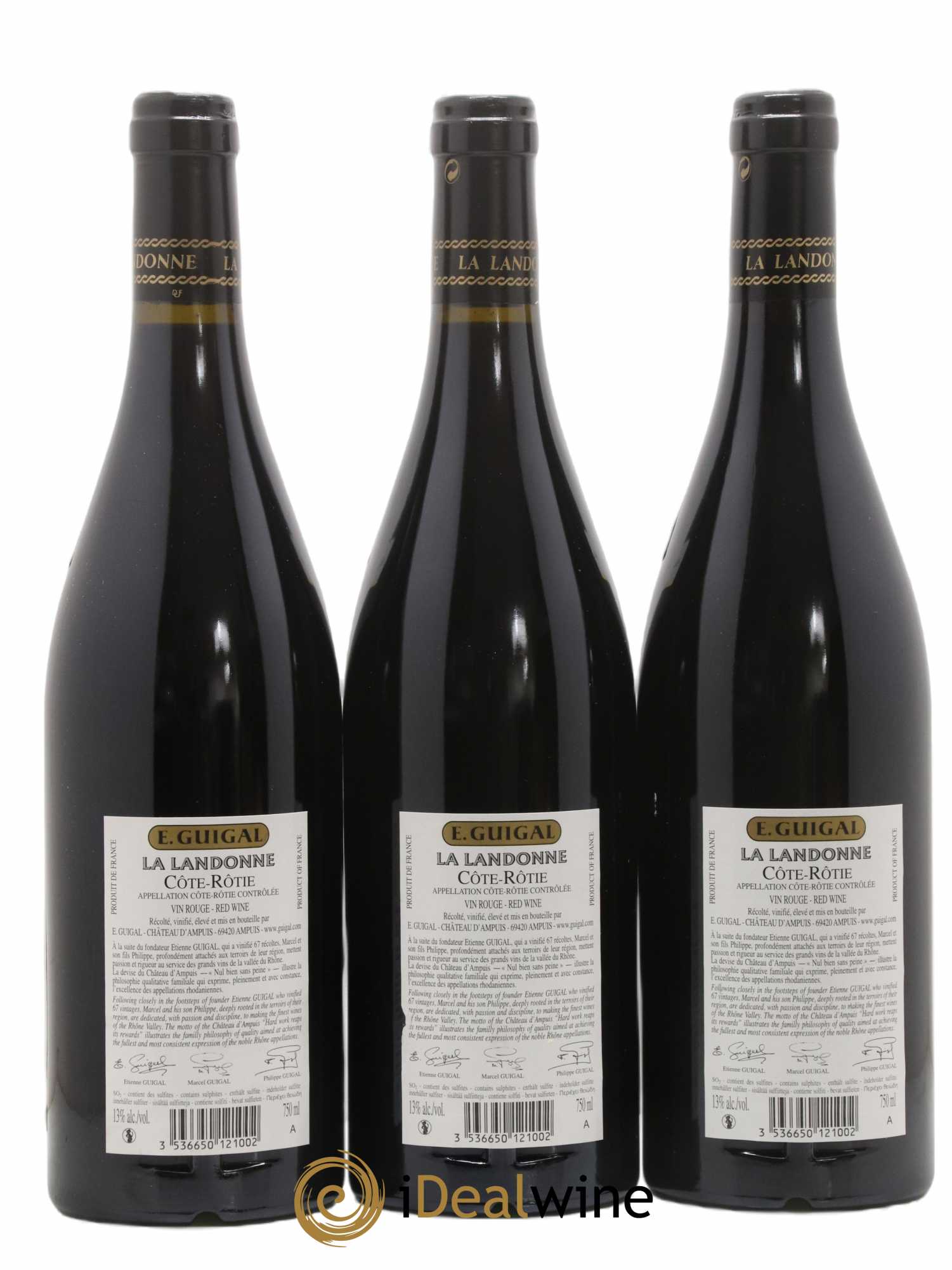 Côte-Rôtie La Landonne Guigal 2011 - Lot of 3 bottles - 1