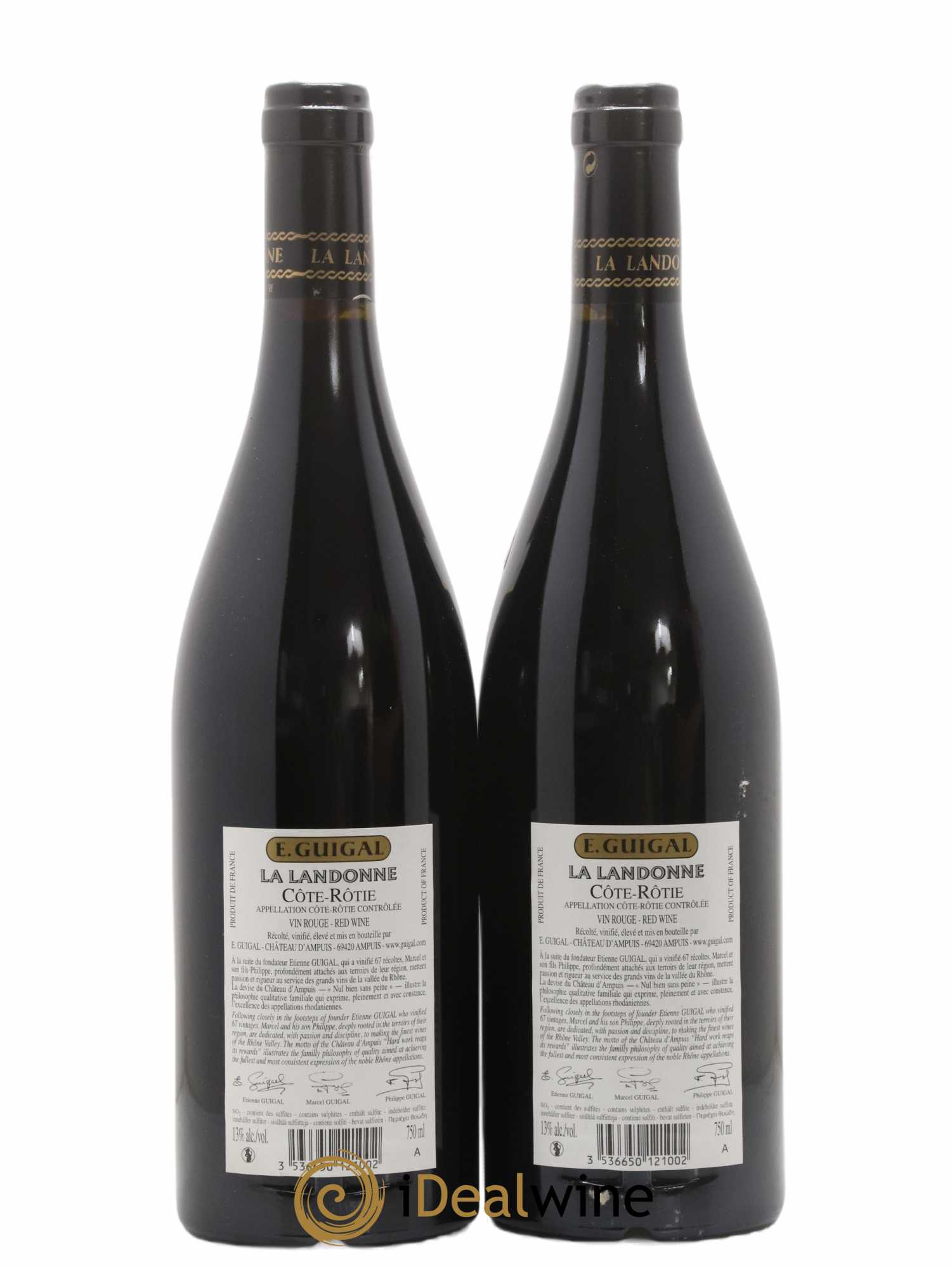 Côte-Rôtie La Landonne Guigal 2011 - Lot of 2 bottles - 1