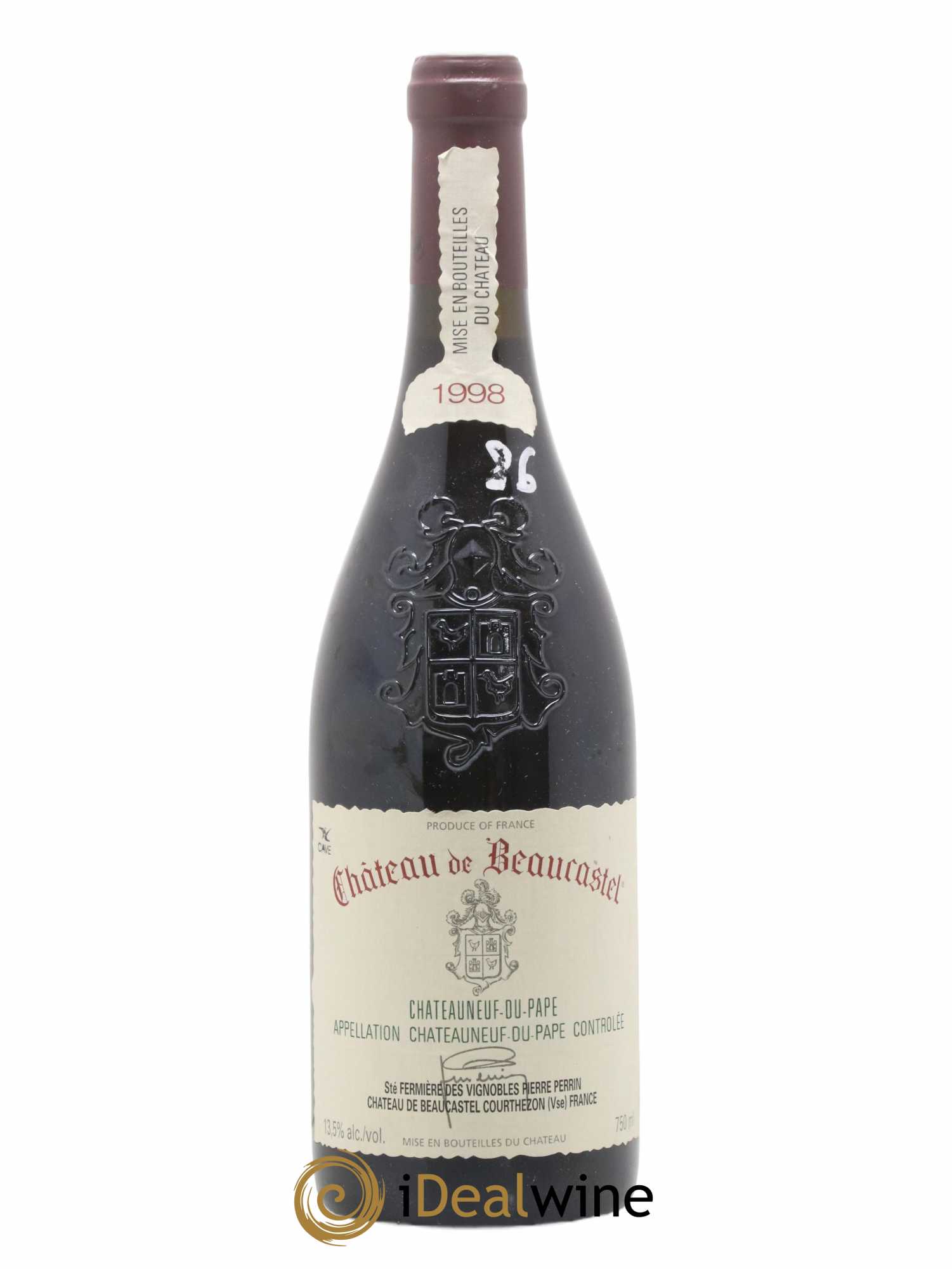 Châteauneuf-du-Pape Château de Beaucastel Famille Perrin 1998 - Lot de 1 bouteille - 0