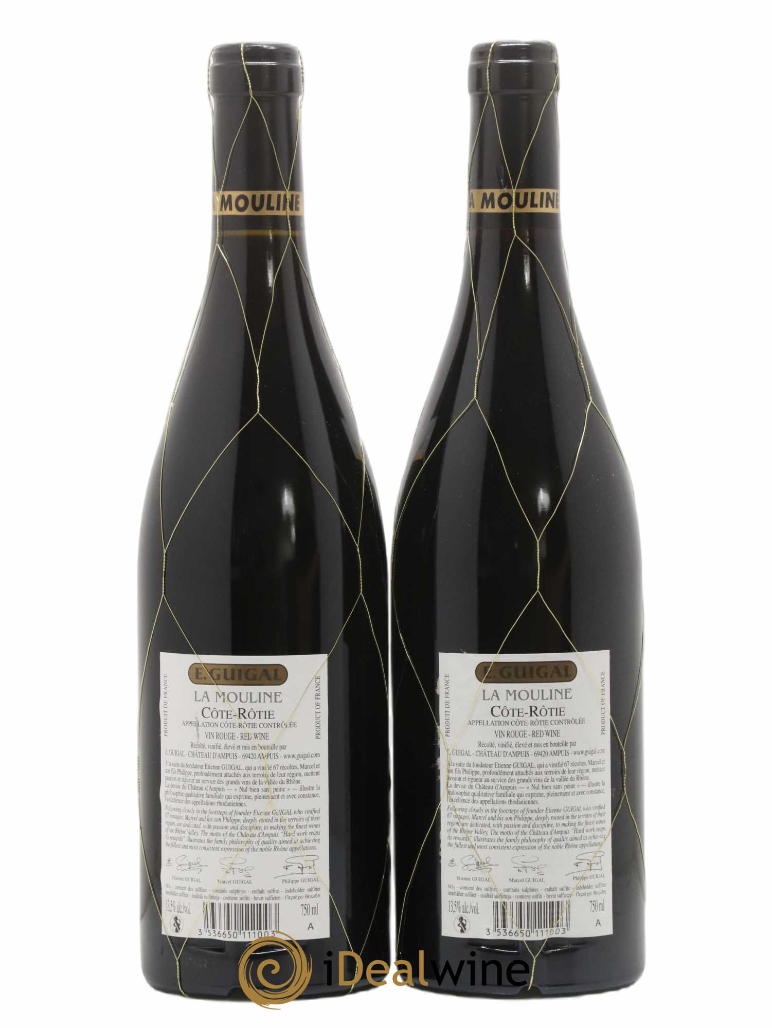 Côte-Rôtie La Mouline Guigal 2012 - Lot of 2 bottles - 1
