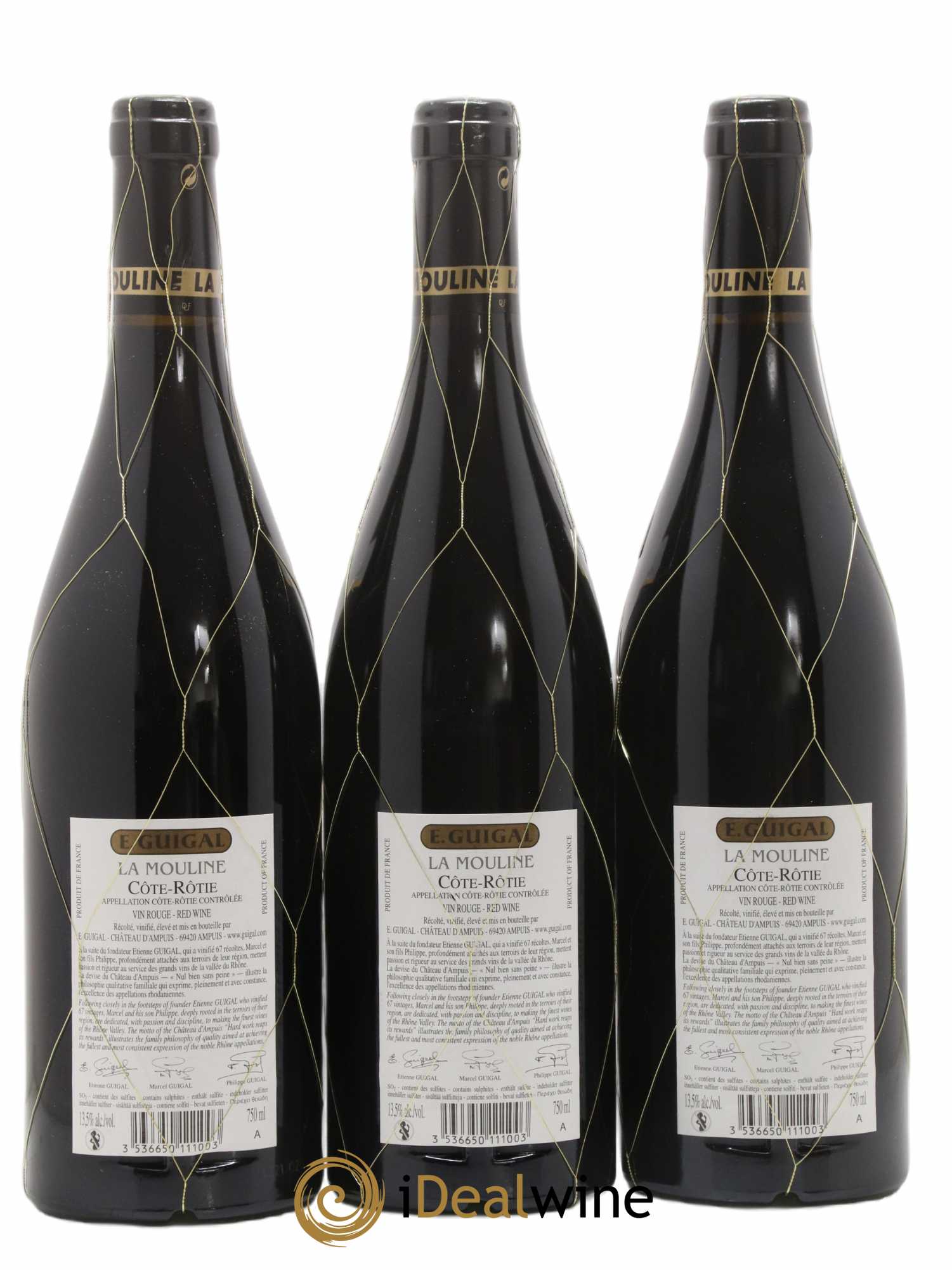 Côte-Rôtie La Mouline Guigal 2013 - Lot of 3 bottles - 1