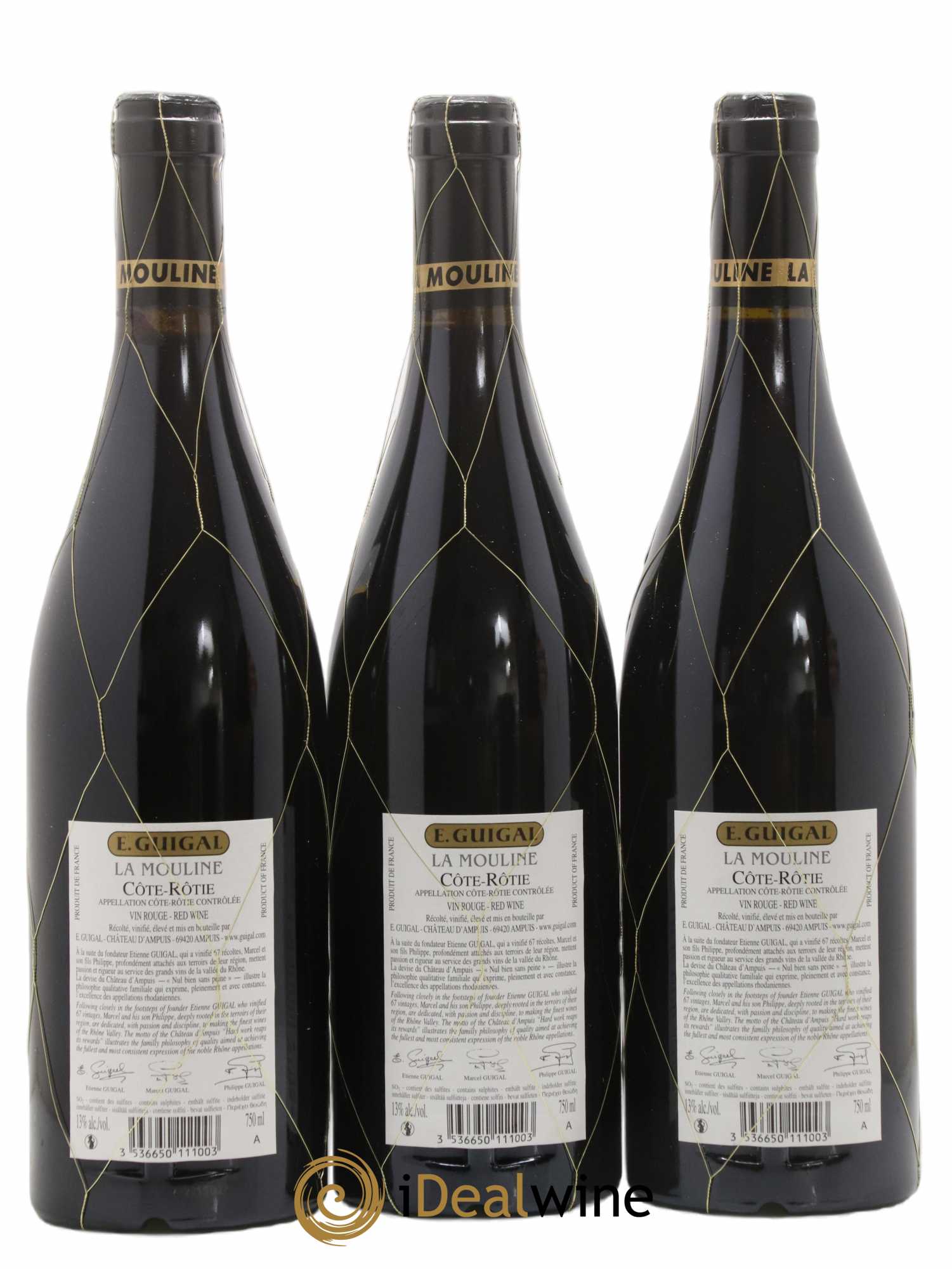 Côte-Rôtie La Mouline Guigal 2011 - Lot of 3 bottles - 1