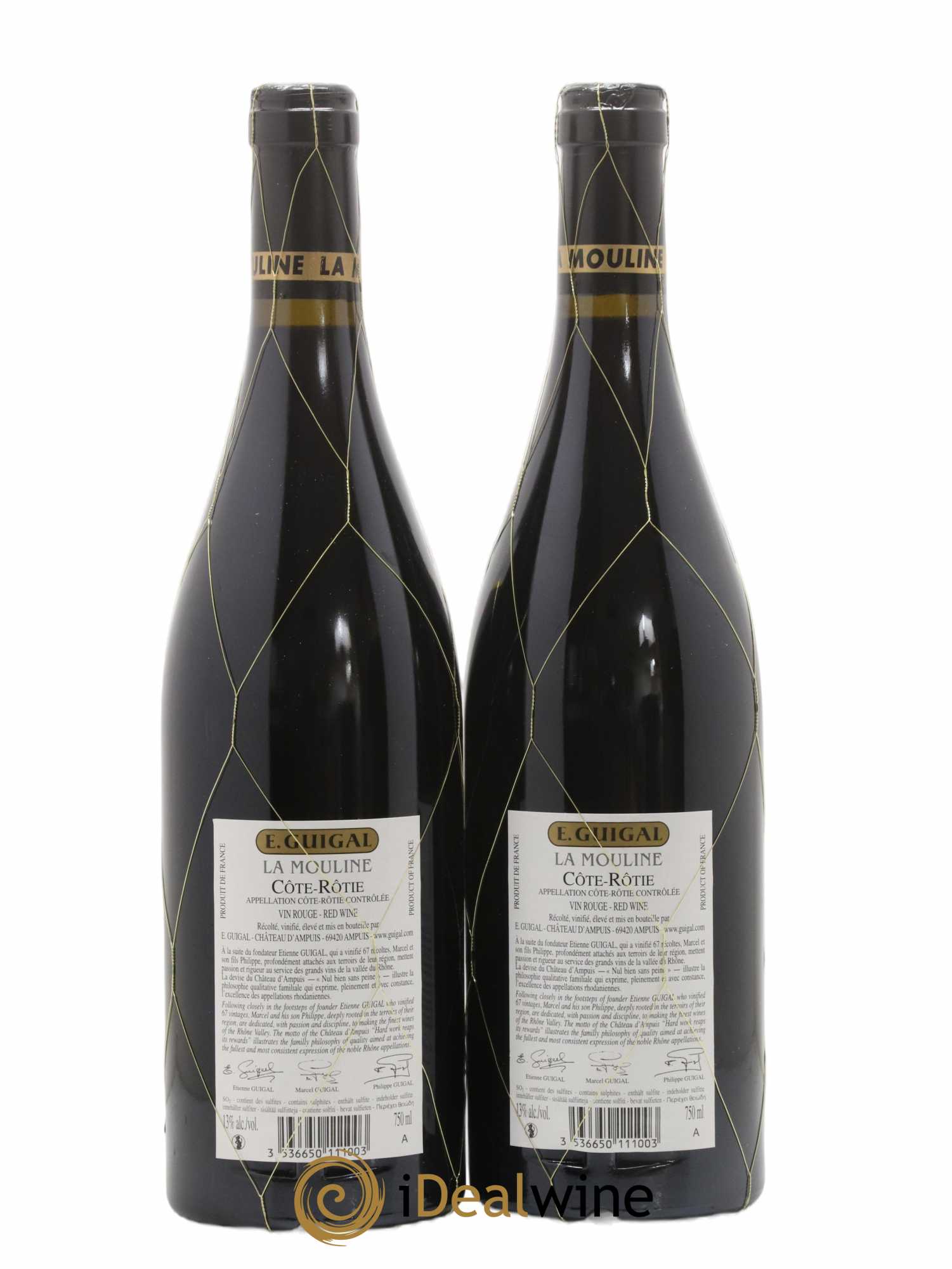 Côte-Rôtie La Mouline Guigal 2011 - Lot of 2 bottles - 1