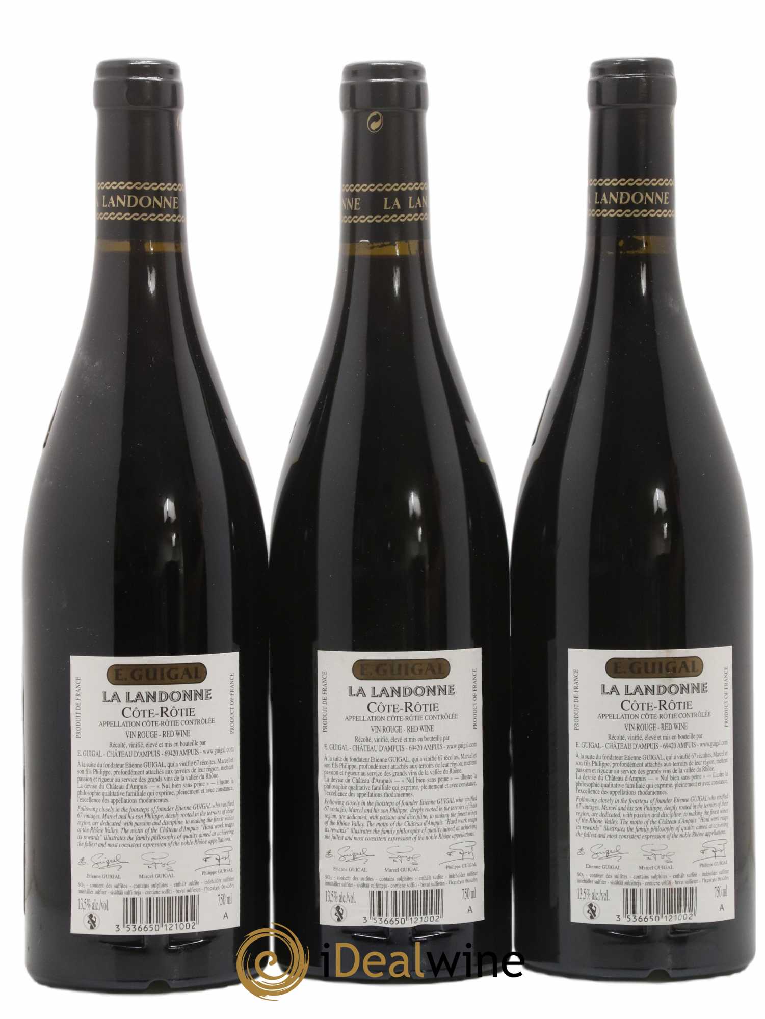 Côte-Rôtie La Landonne Guigal 2012 - Lot of 3 bottles - 1