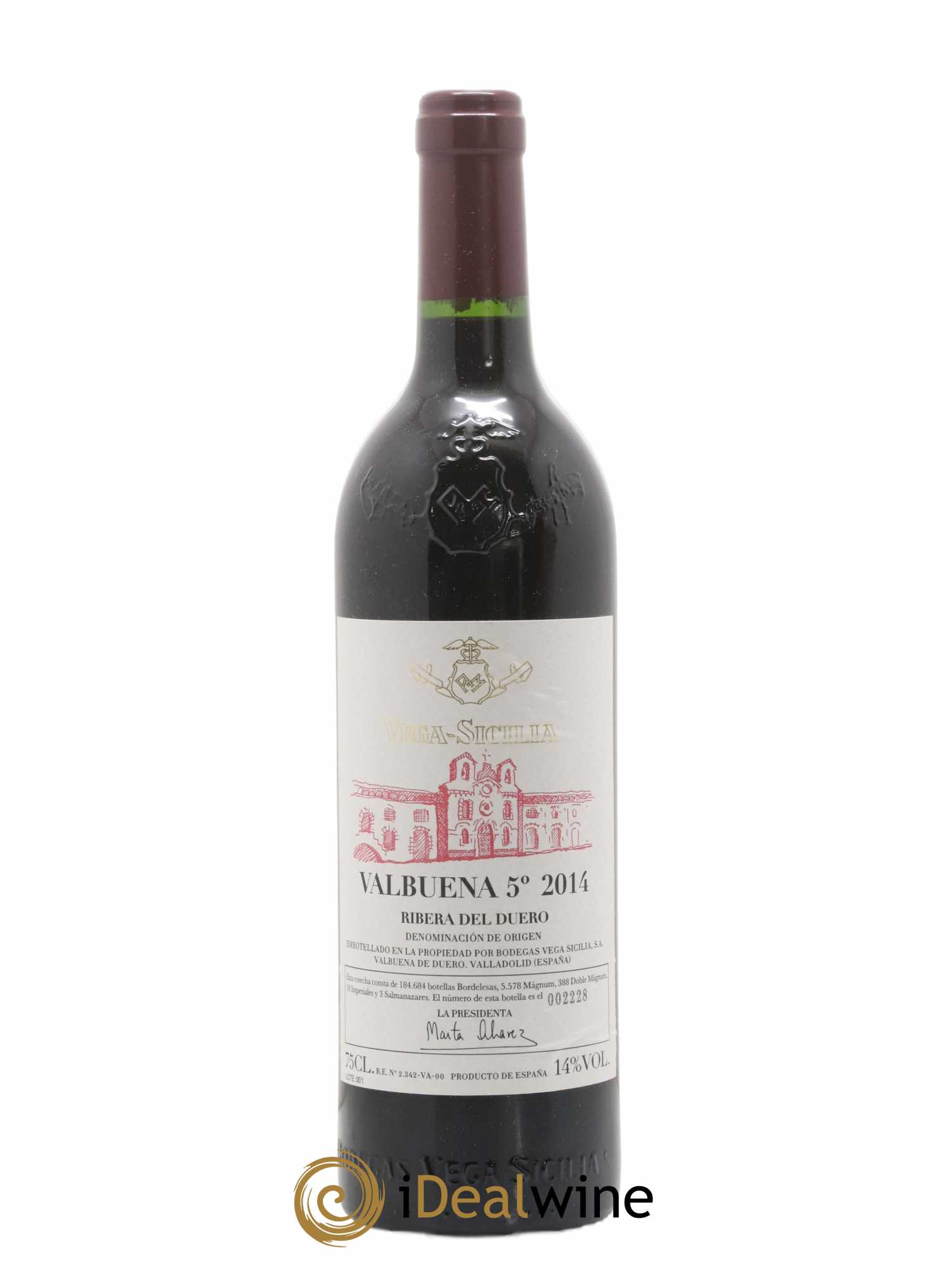 Ribera Del Duero DO Vega Sicilia Valbuena 5 ano Famille Alvarez 2014 - Lot de 1 bouteille - 0