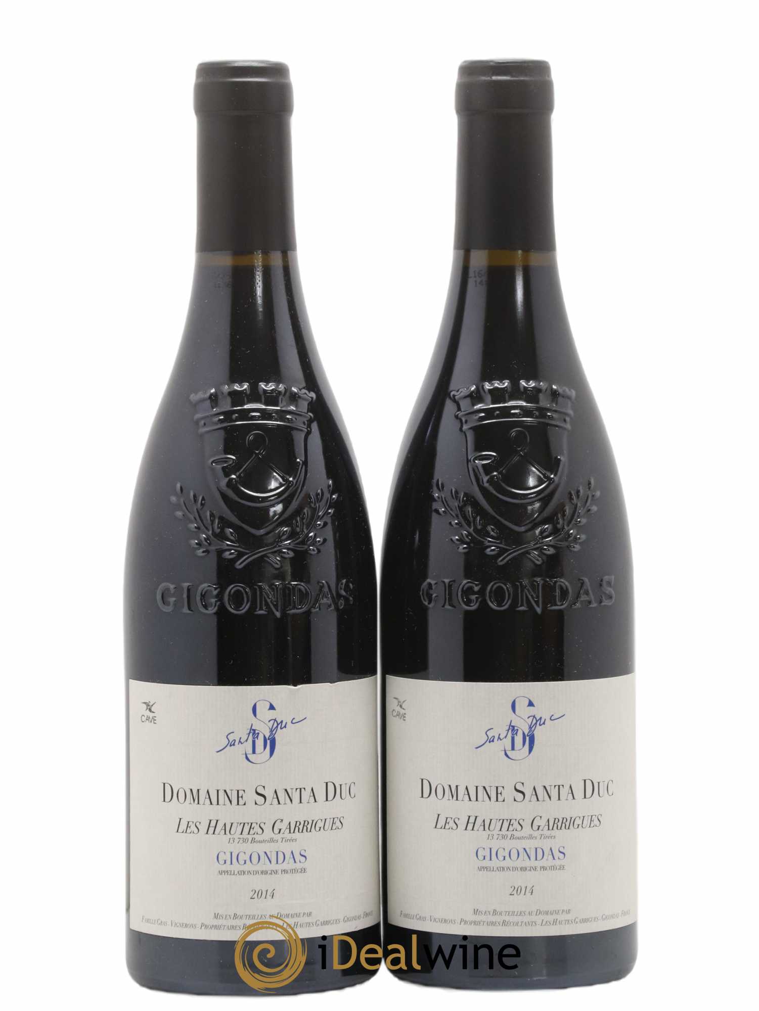 Gigondas Santa Duc (Domaine) Hautes Garrigues Famille Gras 2014 - Lot of 2 bottles - 0