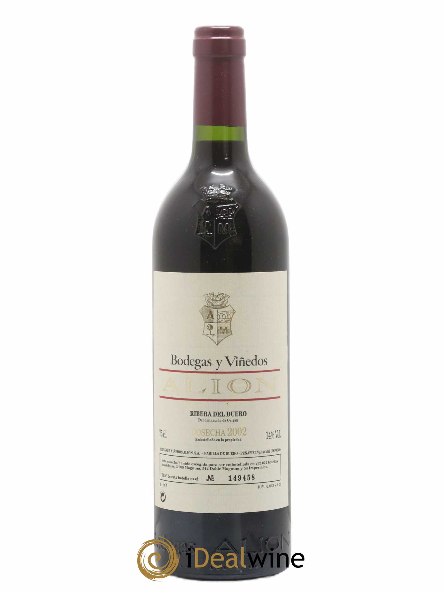 Ribera Del Duero DO Vega Sicilia Alion Famille Alvarez 2002 - Lot de 1 bouteille - 0