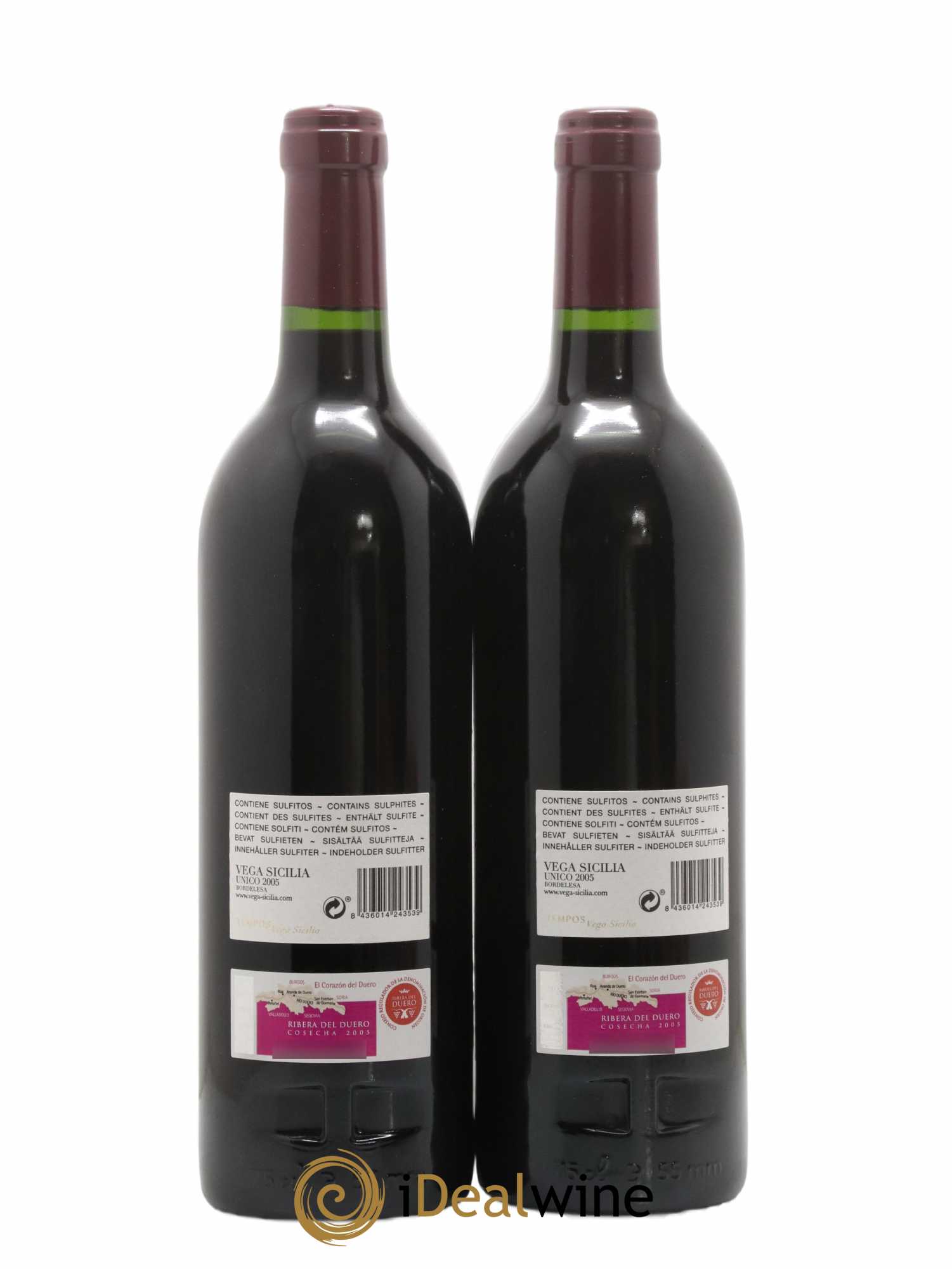 Ribera Del Duero DO Vega Sicilia Unico Famille Alvarez 2005 - Lot of 2 bottles - 1