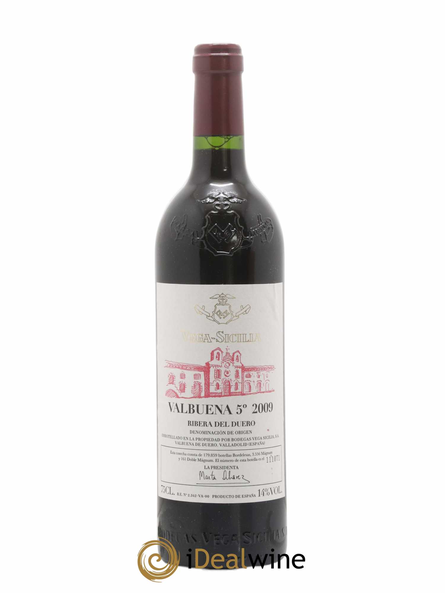 Ribera Del Duero DO Vega Sicilia Valbuena 5 ano Famille Alvarez 2009 - Lot de 1 bouteille - 0