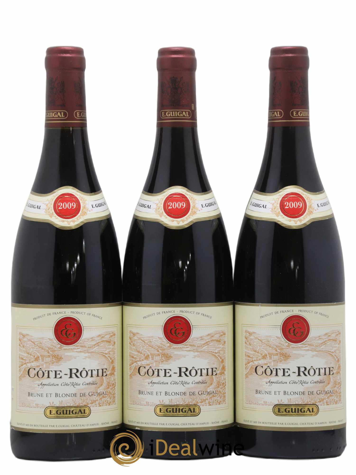 Côte-Rôtie Côtes Brune et Blonde Guigal 2009 - Lot de 3 bouteilles - 0