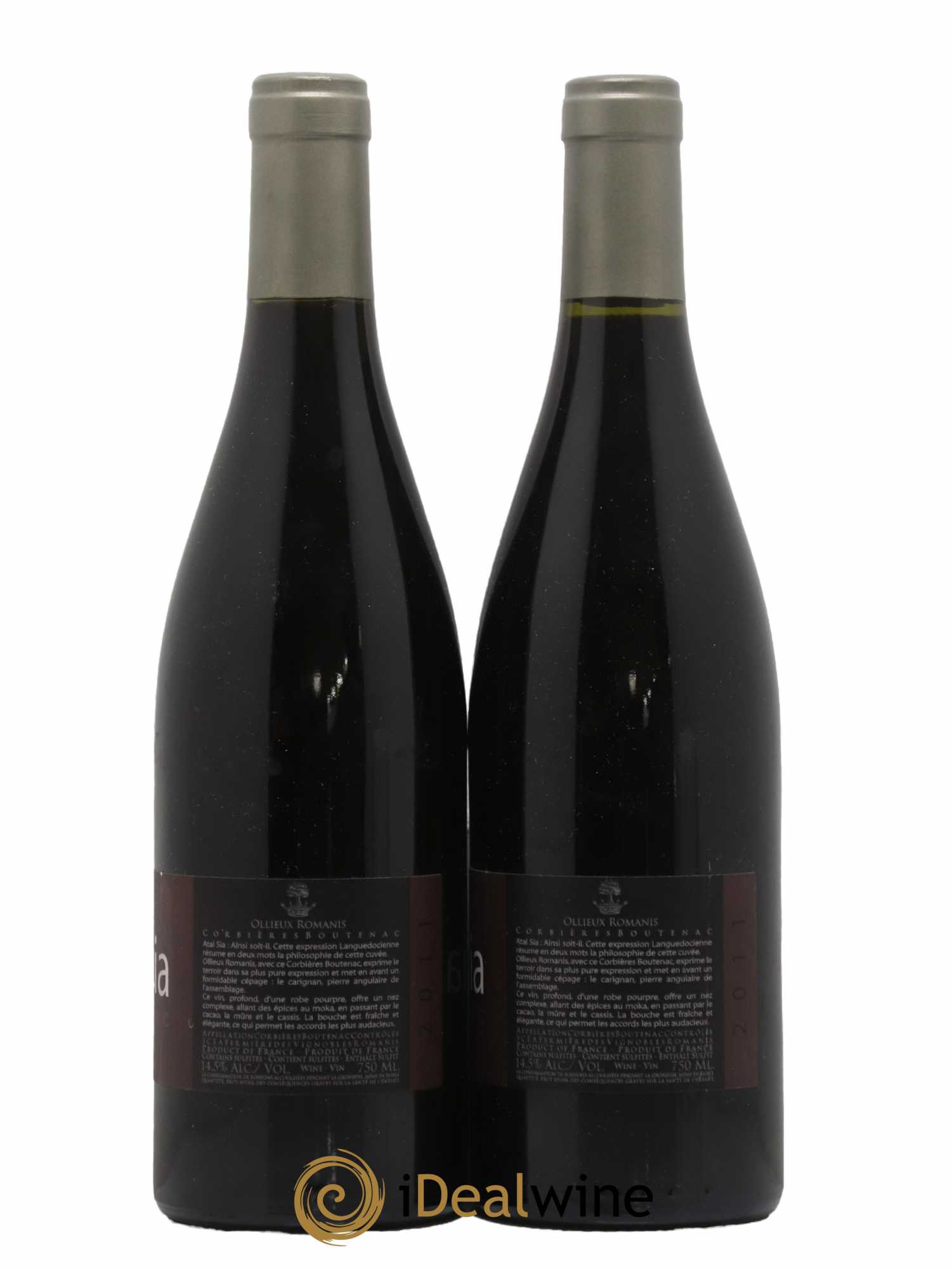 Corbières Boutenac Atal Sia Château Ollieux Romanis 2011 - Lot de 2 bouteilles - 1