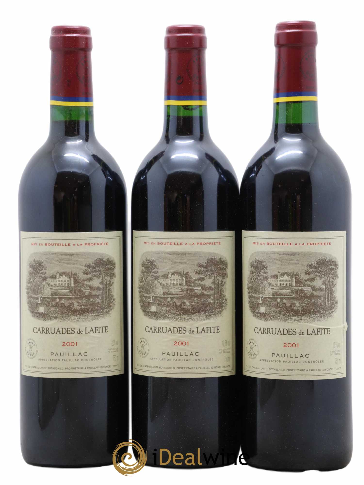Carruades de Lafite Rothschild Second Vin 2001 - Lot de 3 bouteilles - 0