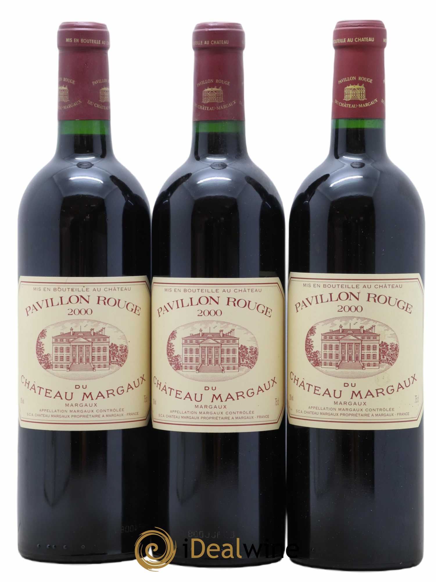 Pavillon Rouge du Château Margaux Second Vin 2000 - Lot de 3 bouteilles - 0