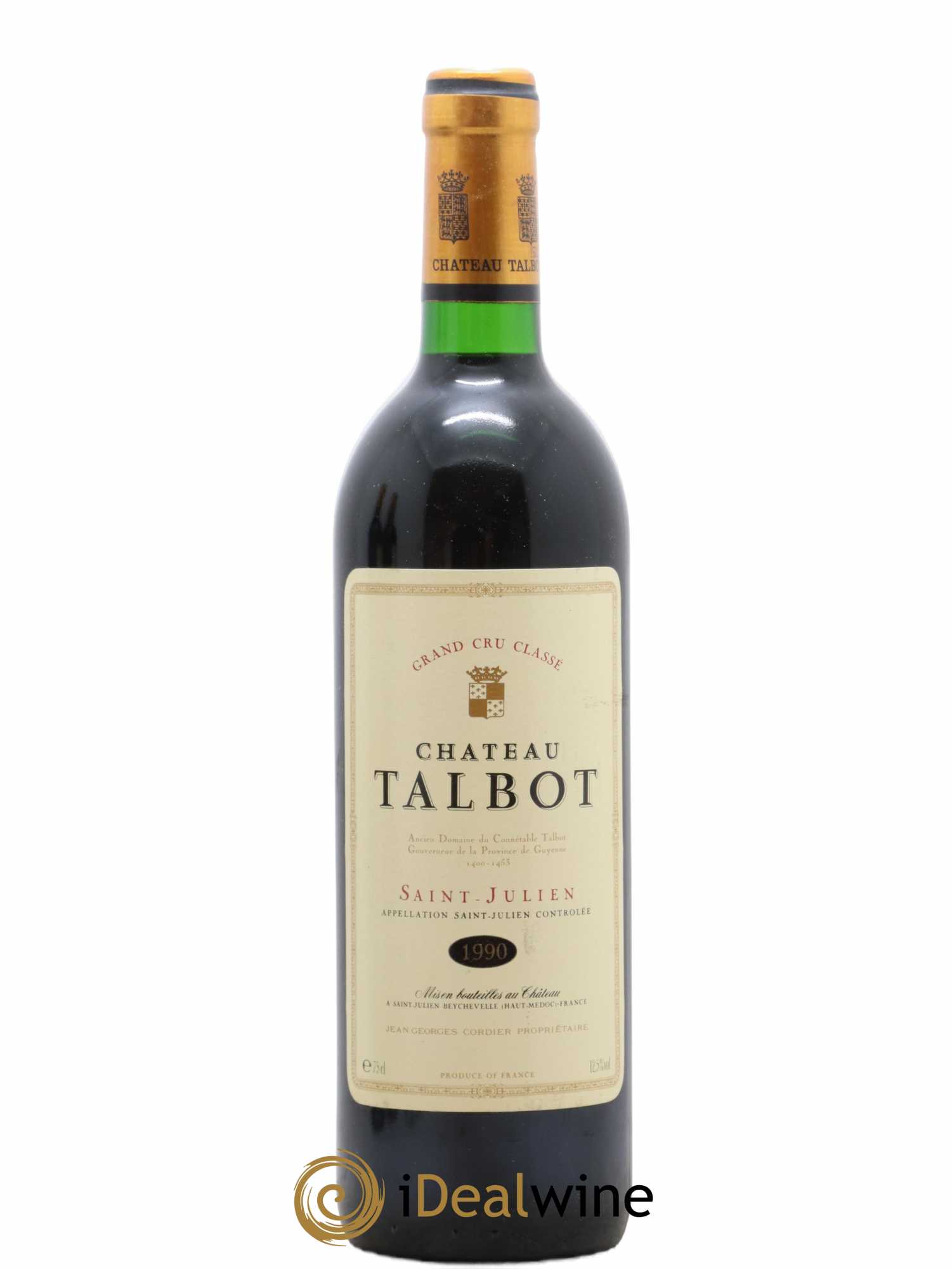 Château Talbot 4ème Grand Cru Classé 1990 - Lot de 1 bouteille - 0