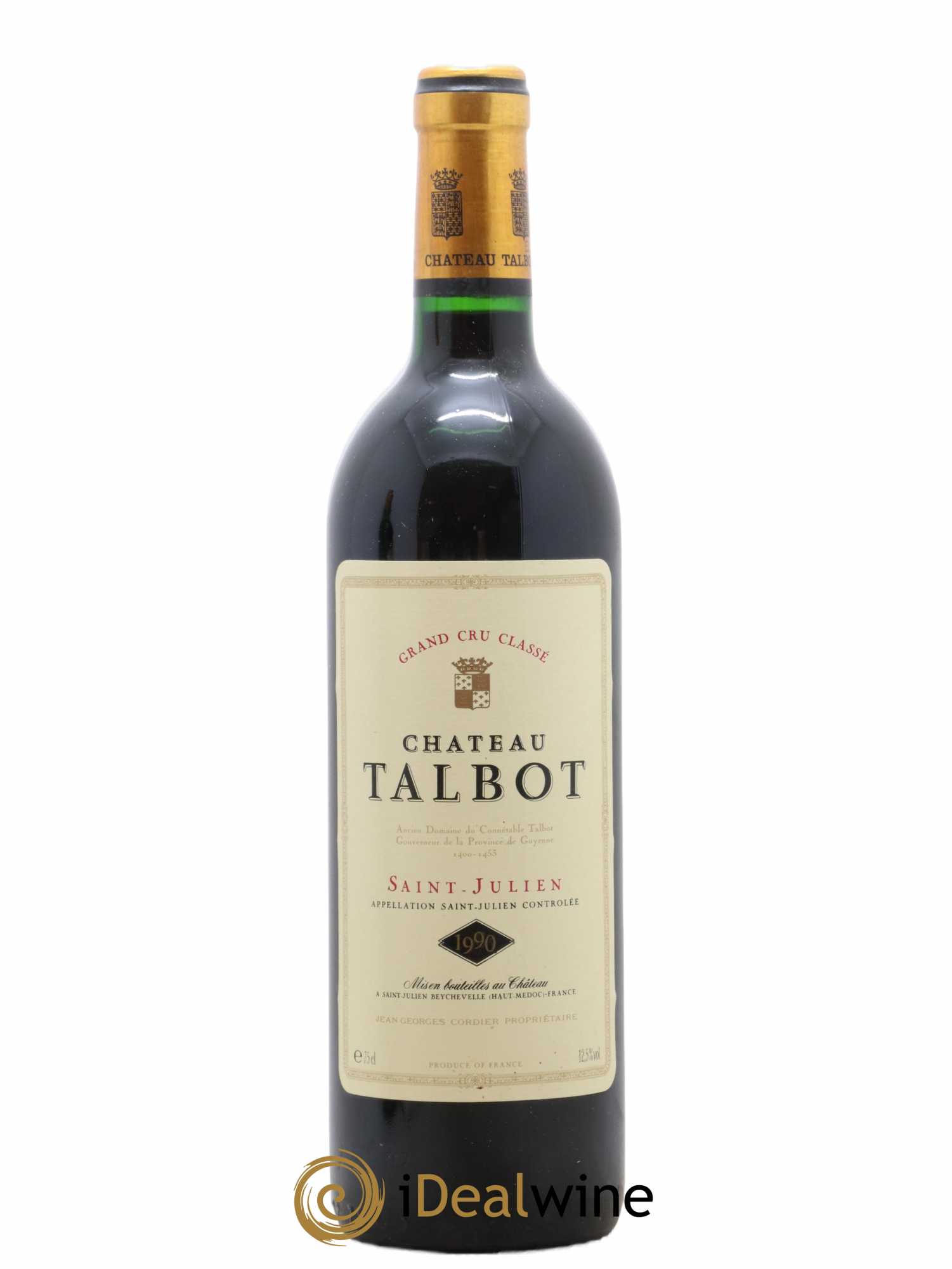 Château Talbot 4ème Grand Cru Classé 1990 - Lot de 1 bouteille - 0