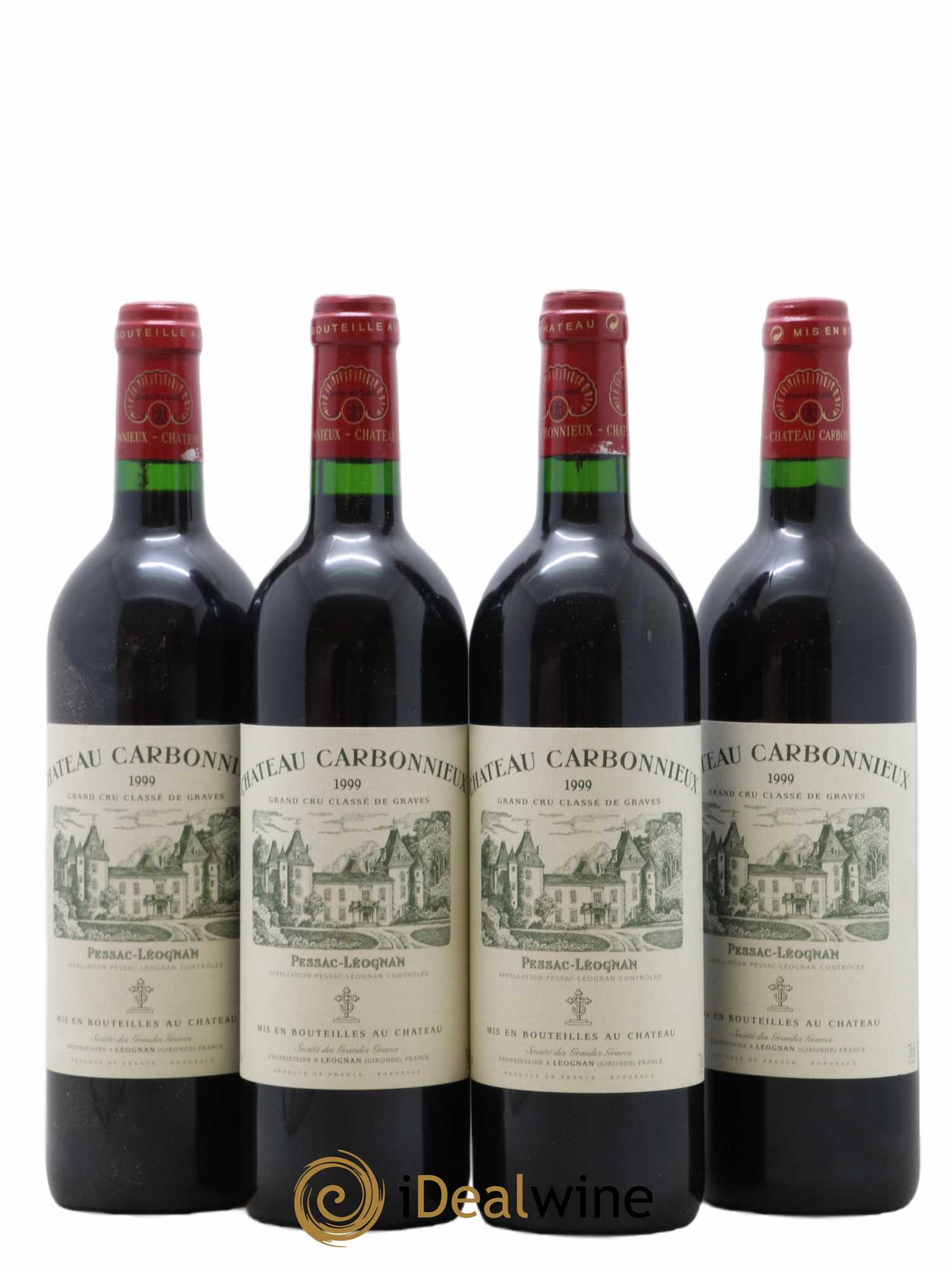 Château Carbonnieux Cru Classé de Graves 1999 - Lot de 4 bouteilles - 0