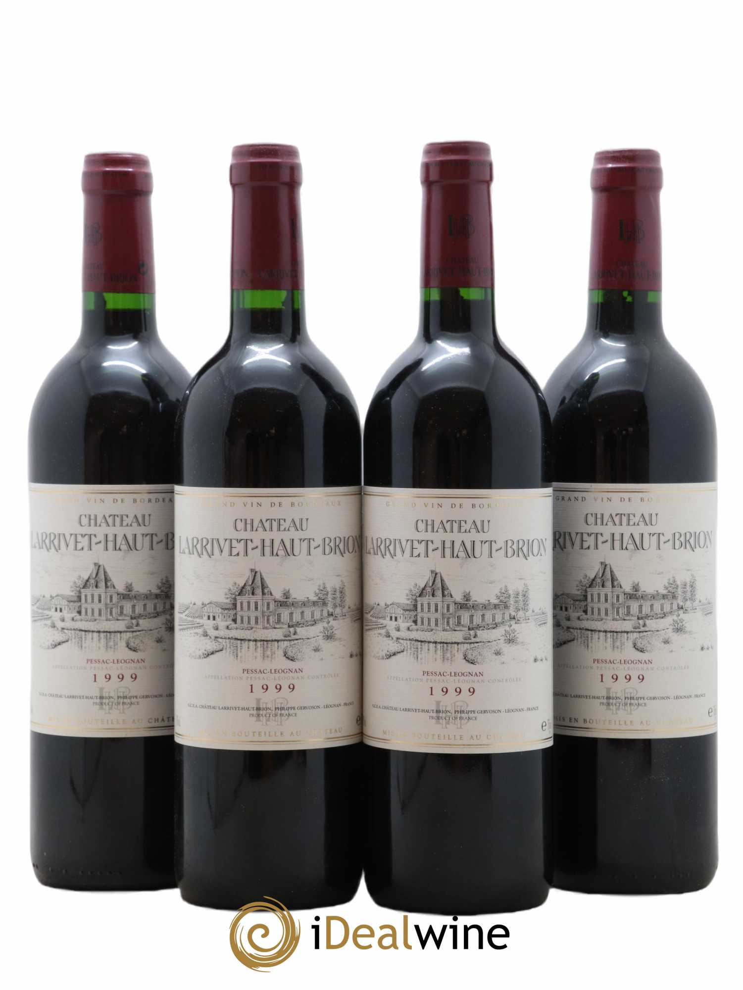 Château Larrivet Haut-Brion 1999 - Lot de 4 bouteilles - 0