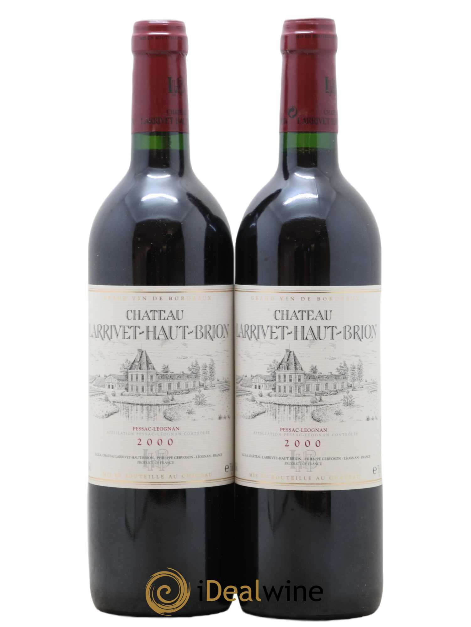 Château Larrivet Haut-Brion 2000 - Lot de 2 bouteilles - 0