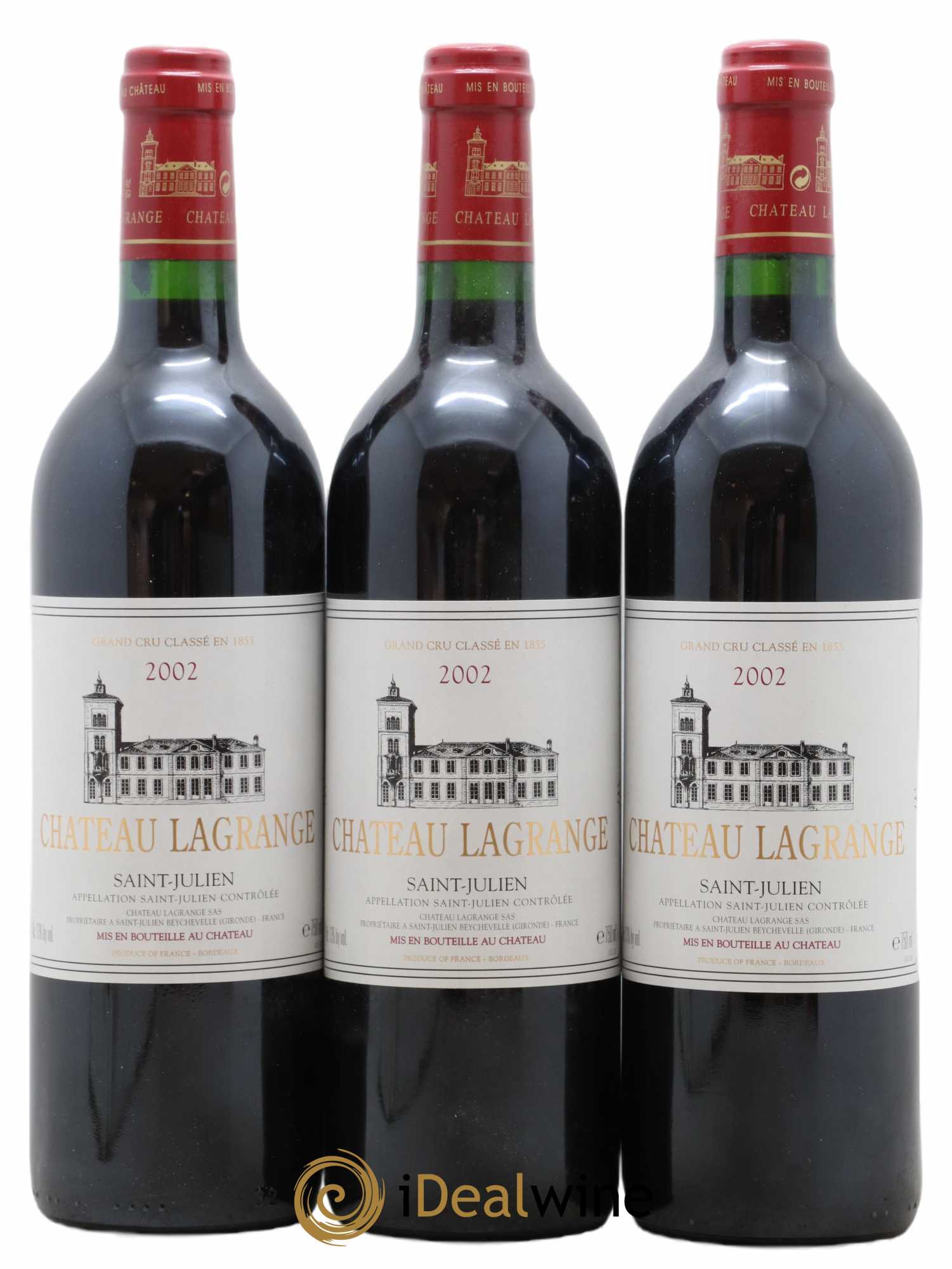 Château Lagrange 3ème Grand Cru Classé 2002 - Lot de 3 bouteilles - 0