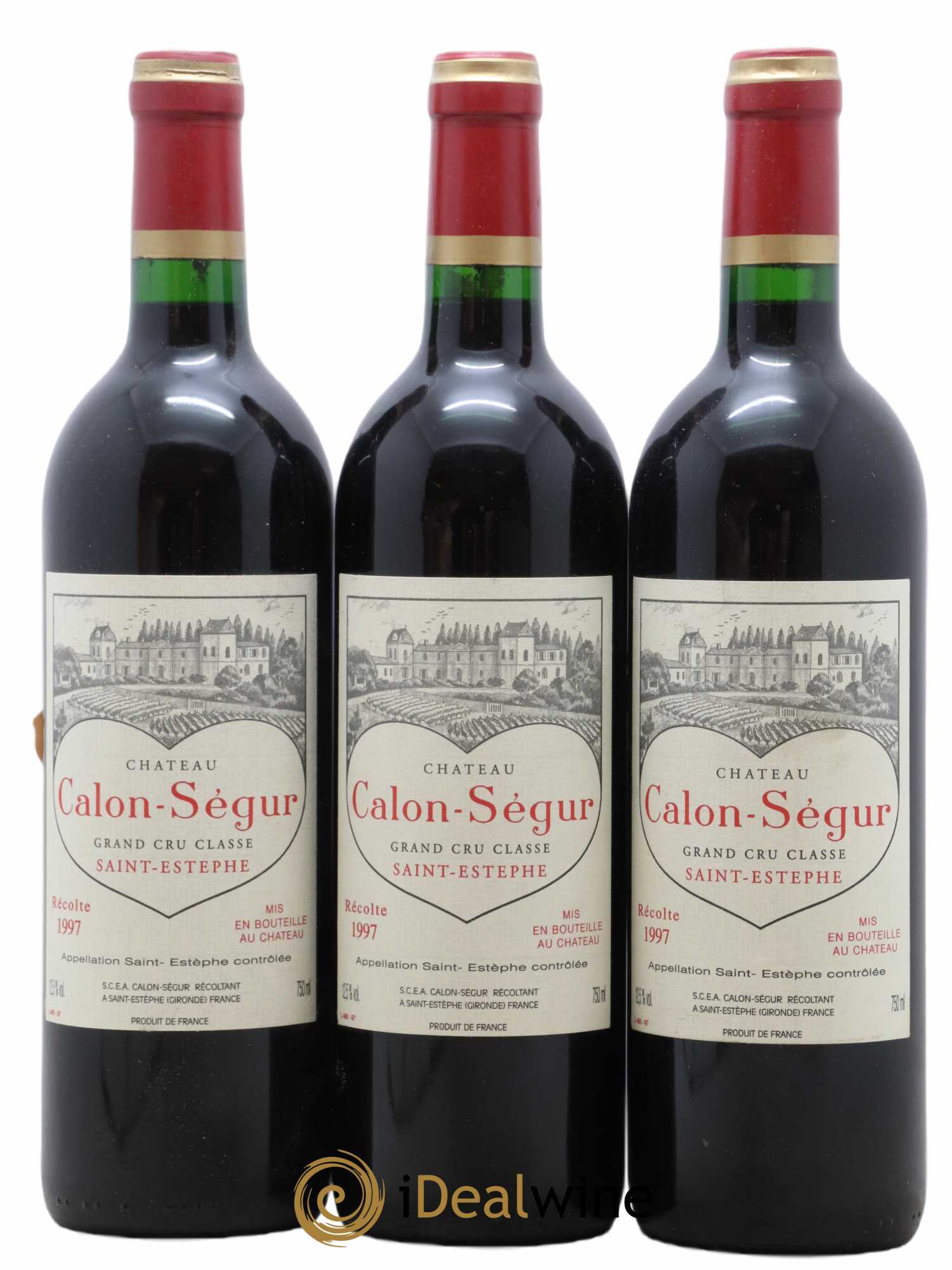 Château Calon Ségur 3ème Grand Cru Classé 1997 - Lot de 3 bouteilles - 0